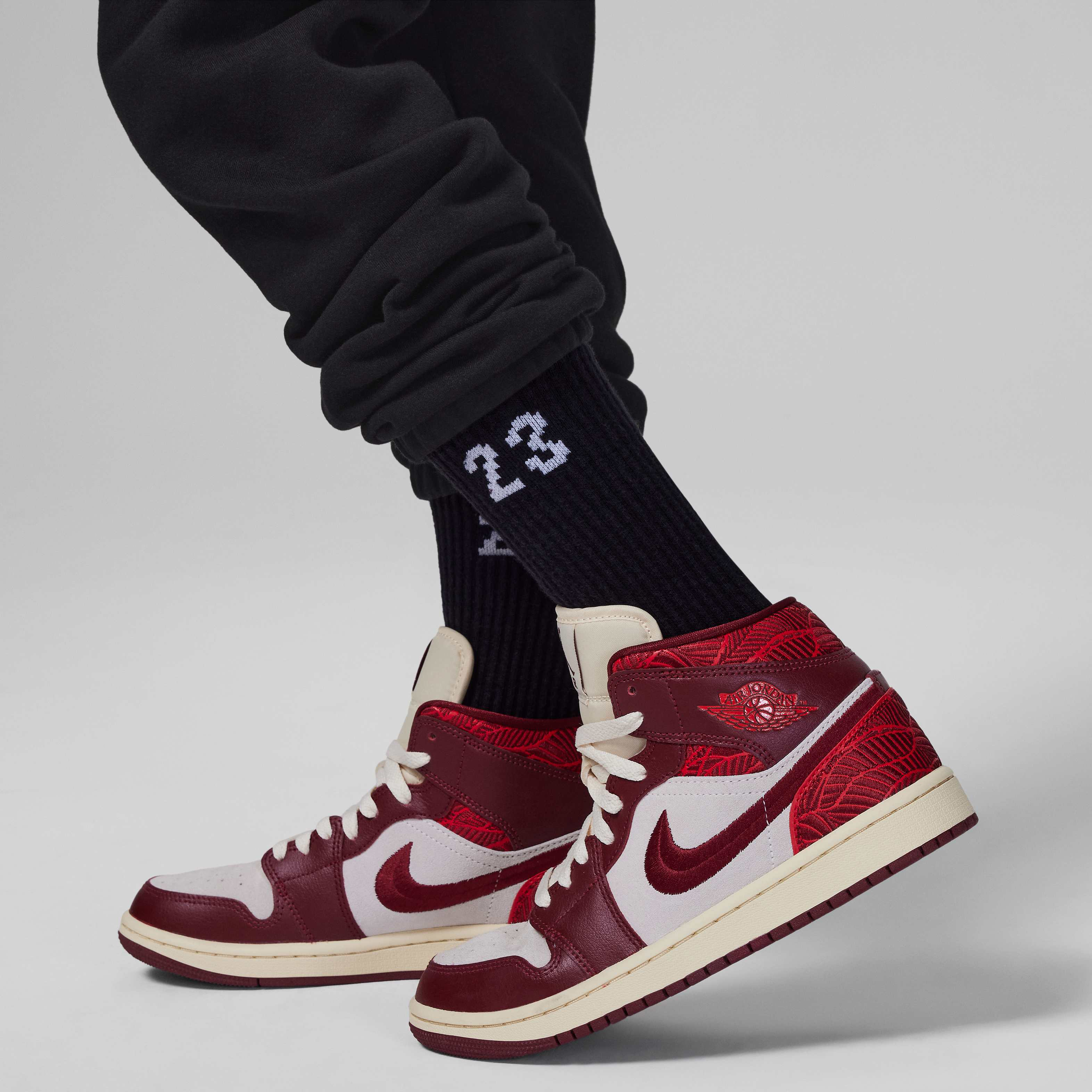 Jordan Take Flight Black and Gold Fleece Trousers image number 5