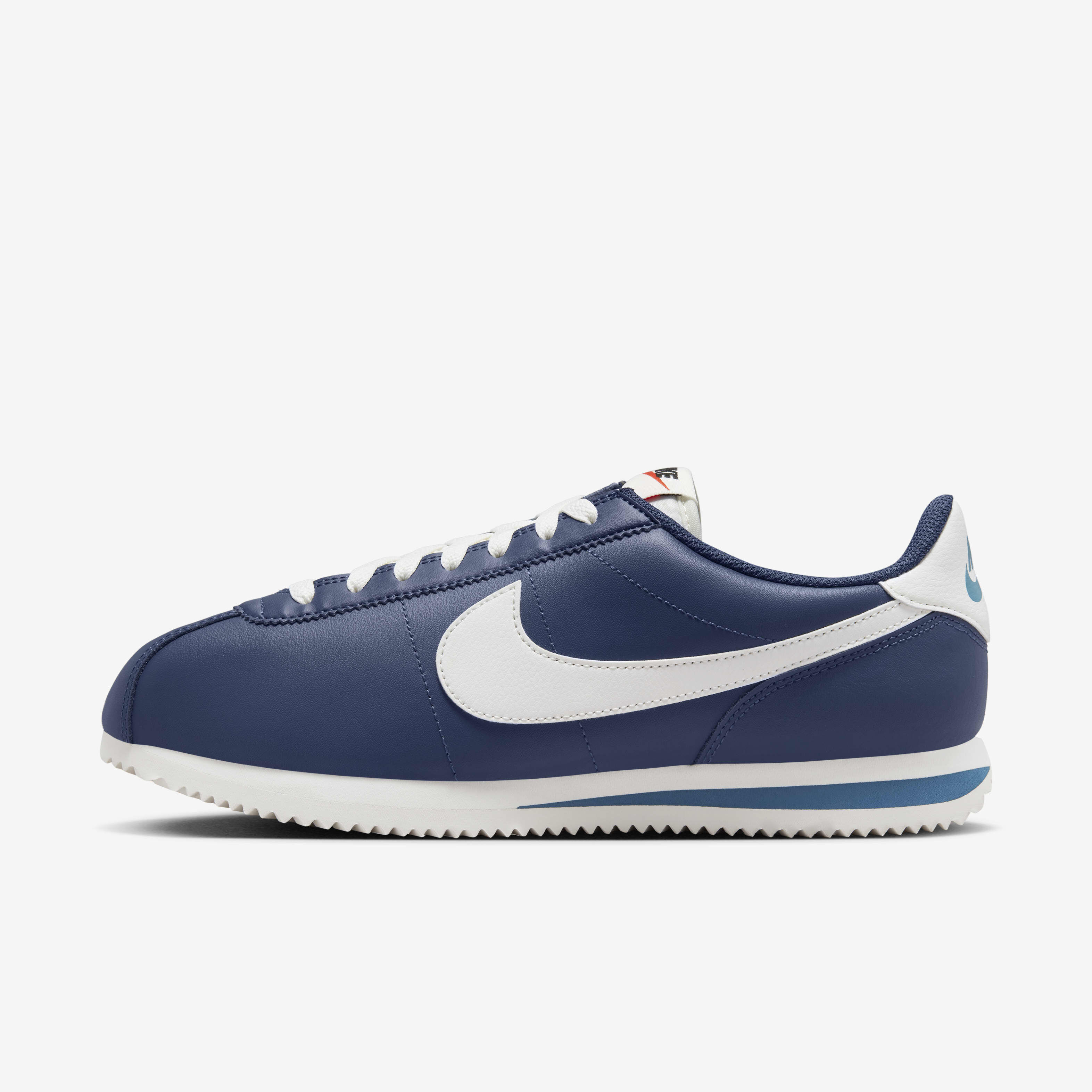 nike cortez mens navy blue leather
