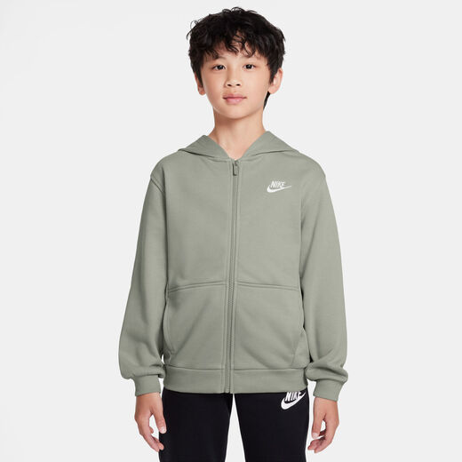Jackets & Gilets-Nike, Nike Club Fleece, Older Kids' French Terry Full-Zip Hoodie