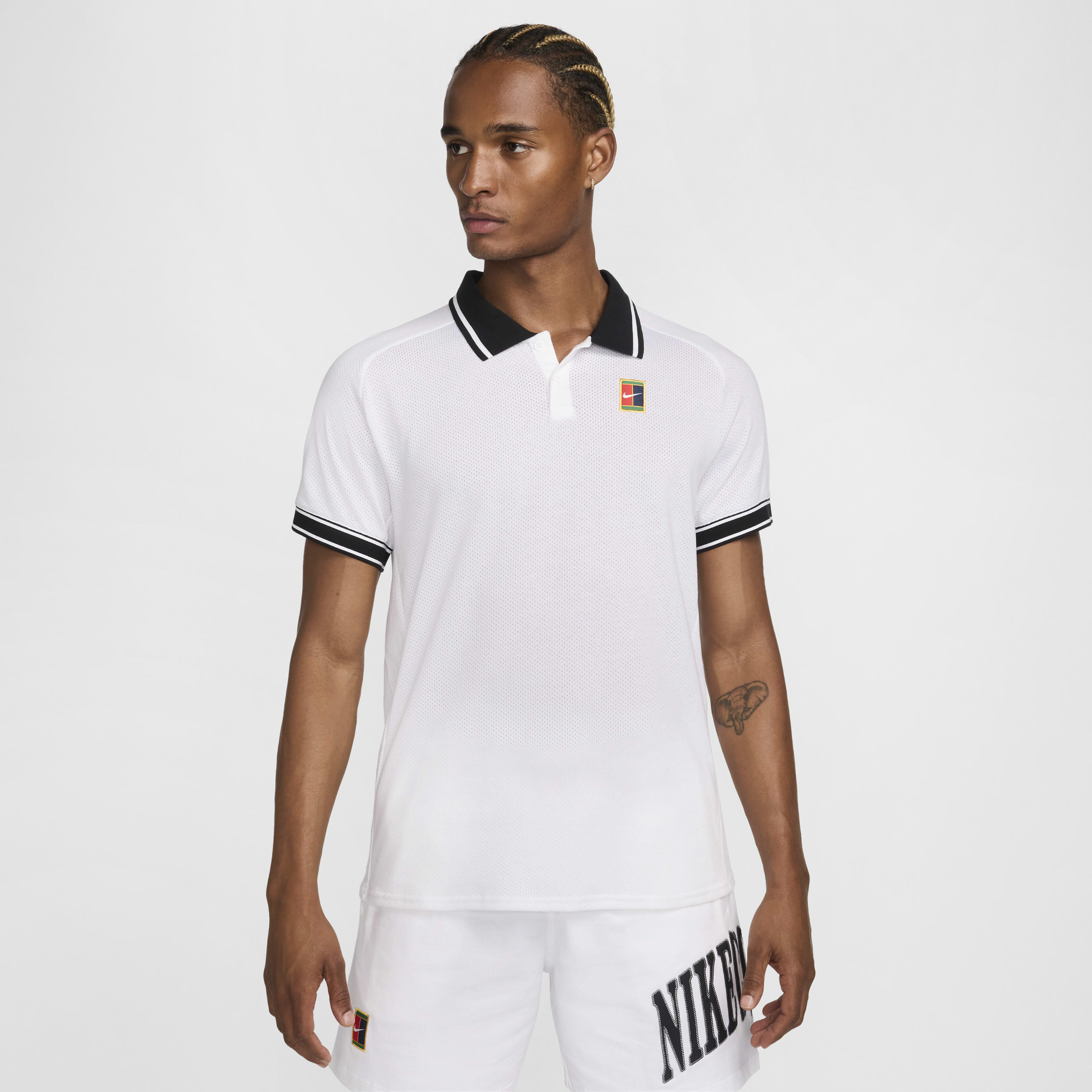 Nike court tennis heritage logo t shirt mens discount