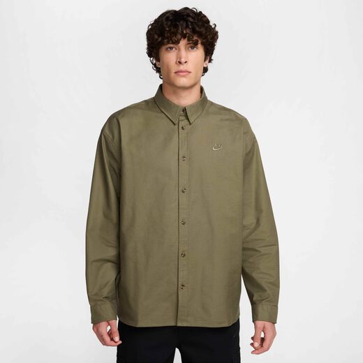 Lifestyle Looks-Nike, Nike Club, Men's Oversized Long-Sleeved Oxford Shirt