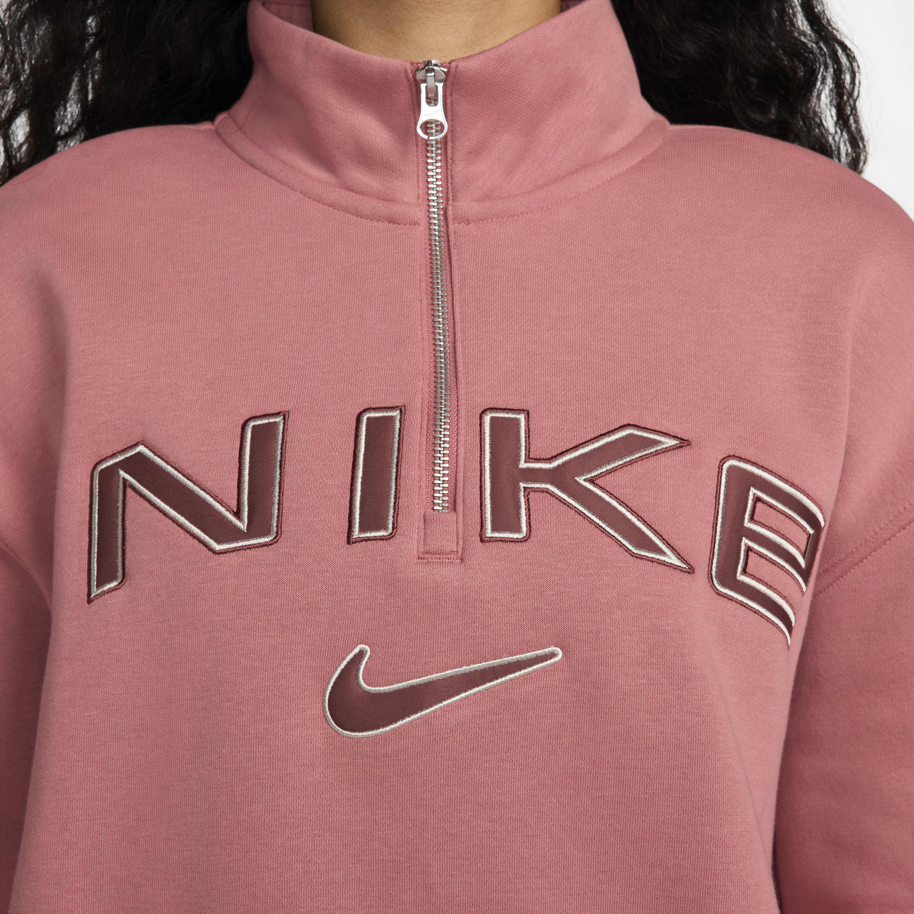 Nike half zip rose gold clearance