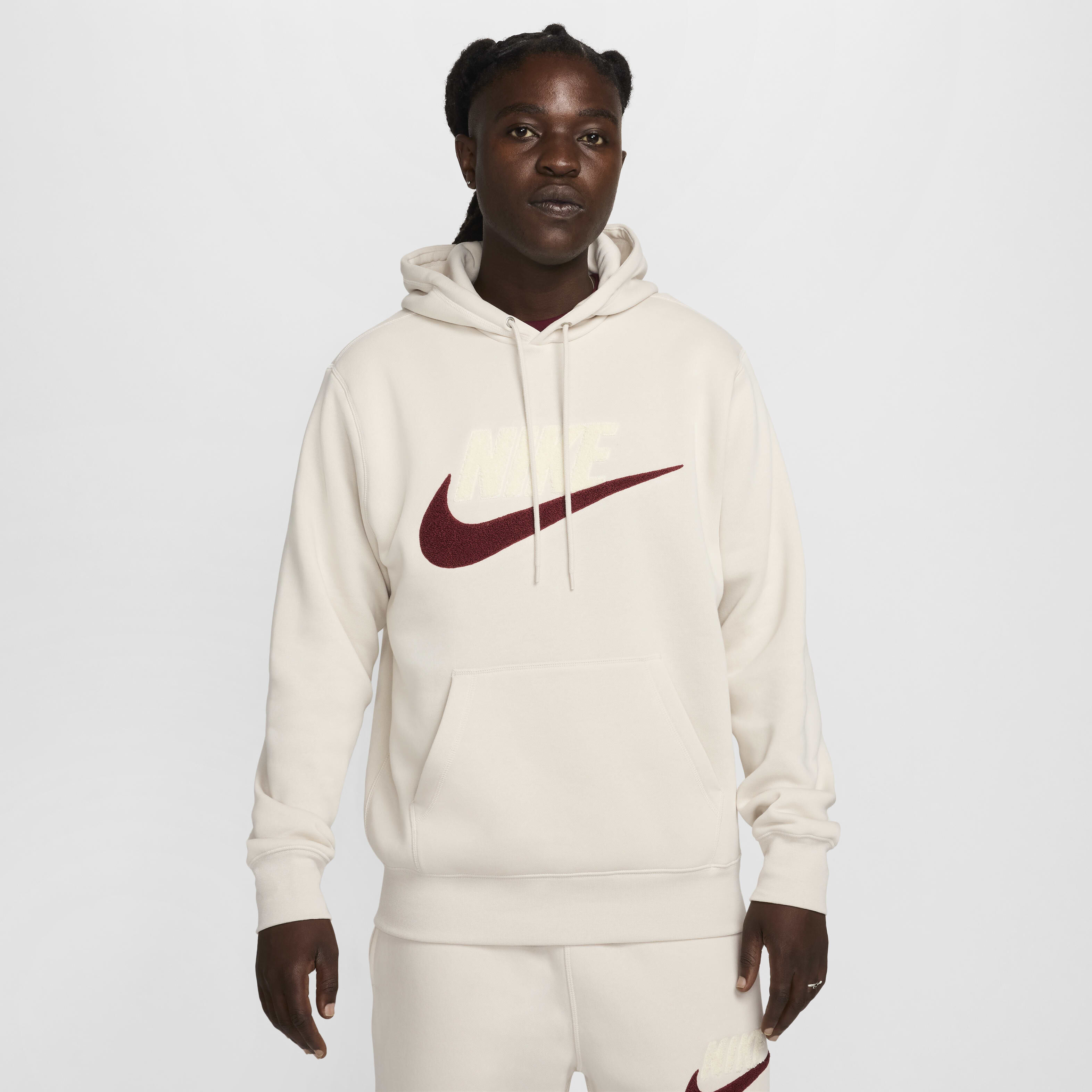 Men's pullover fleece hoodie nike discount