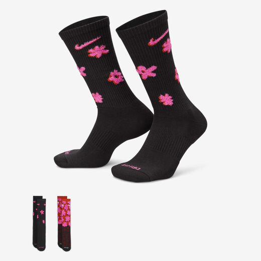 Socks-Nike, Nike Everyday Plus, Cushioned Crew Socks (2 Pairs)