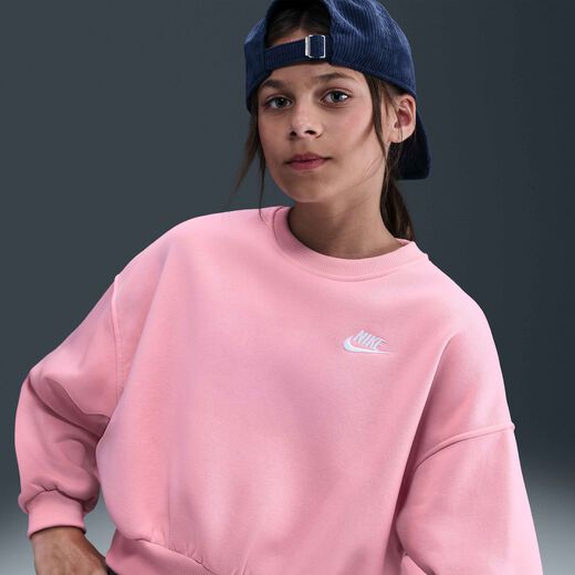 Kids' Sweatshirts Sale-Nike, Nike Sportswear Club Fleece, Girls' Boxy Crew-Neck Sweatshirt