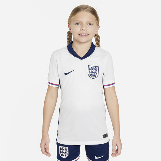 Clothing-Nike, England (Men's Team) 2024/25 Stadium Home, Older Kids' Nike Dri-FIT Football Replica Shirt