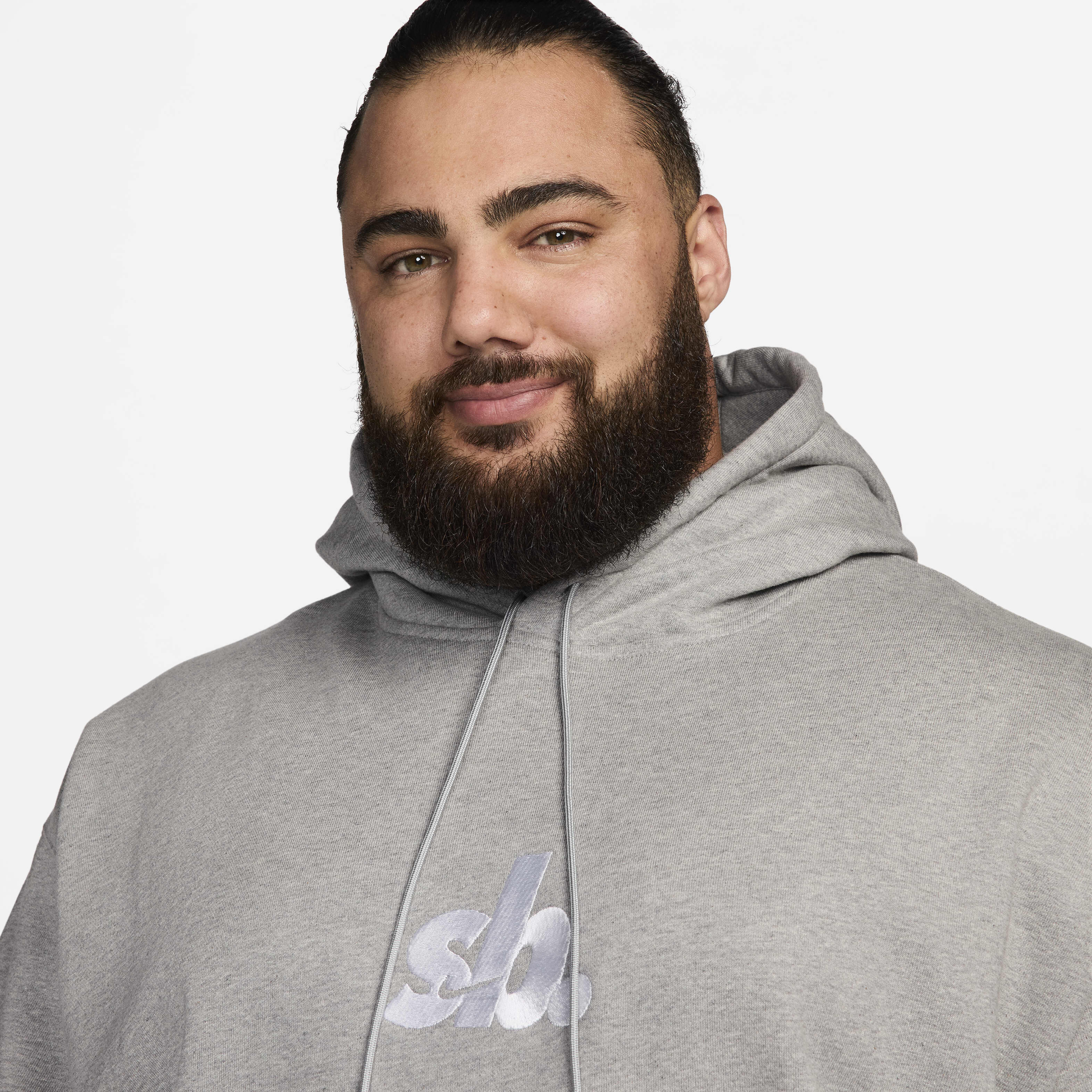Nike sb grey hoodie best sale
