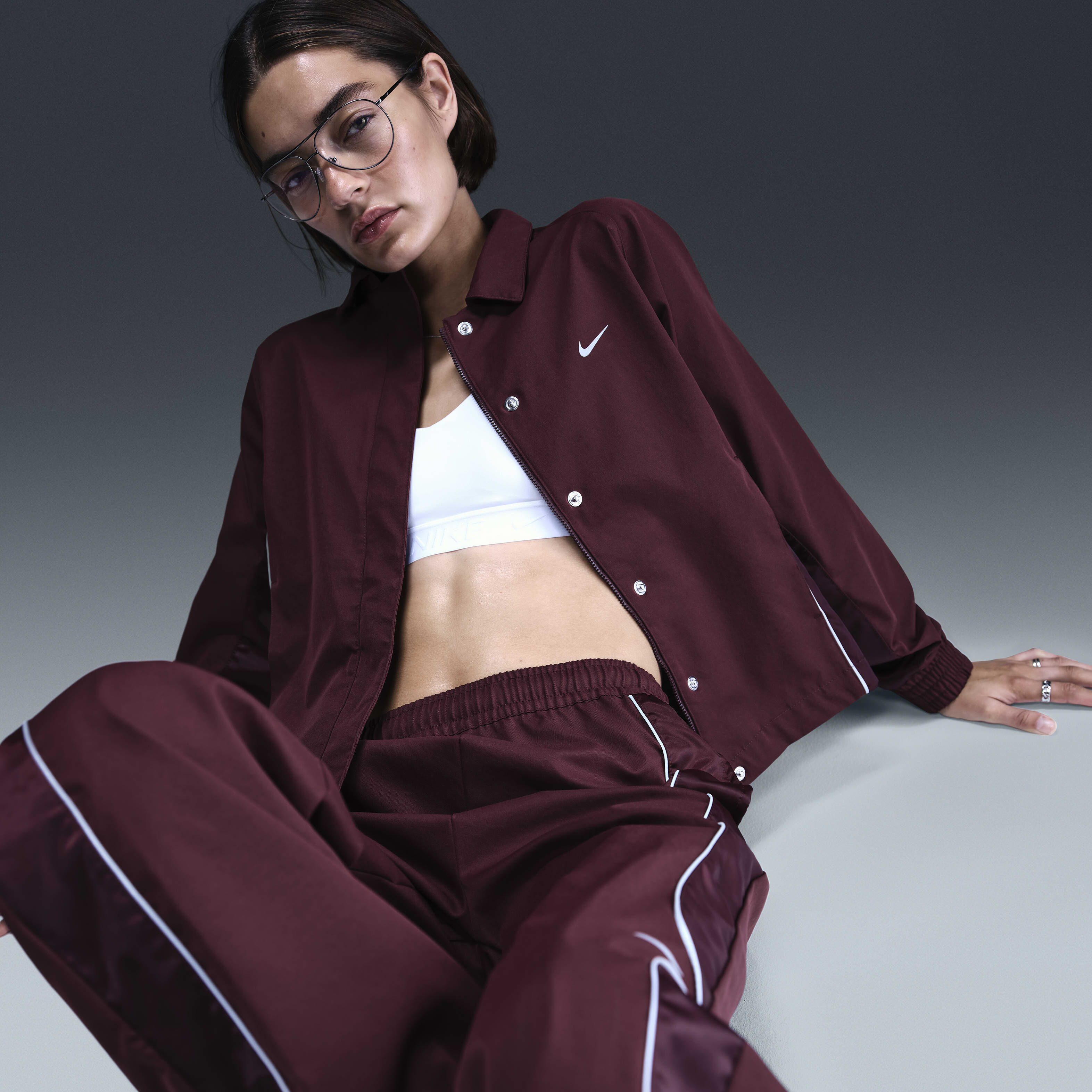 Maroon nike jacket women's 2025