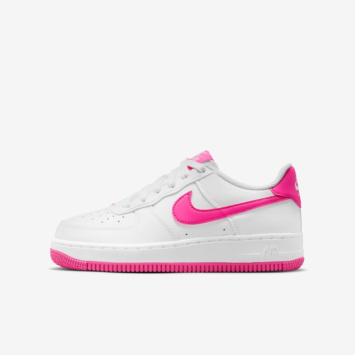 Buy Nike Air Force Older Kids' Shoes White/Laser Fuchsia