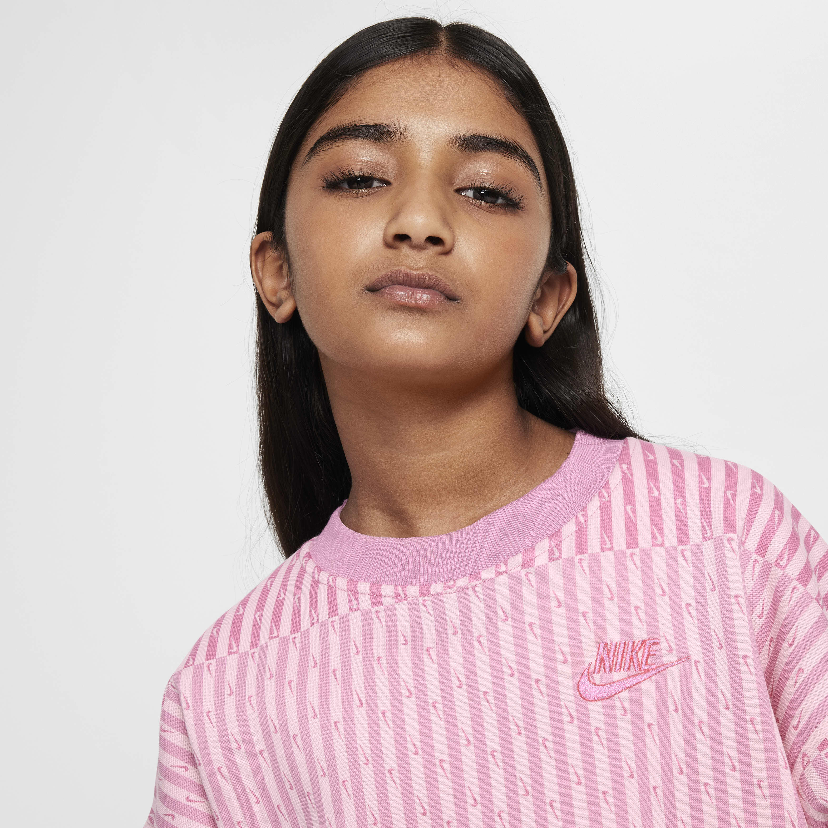 Nike super oversized pink sweatshirt deals