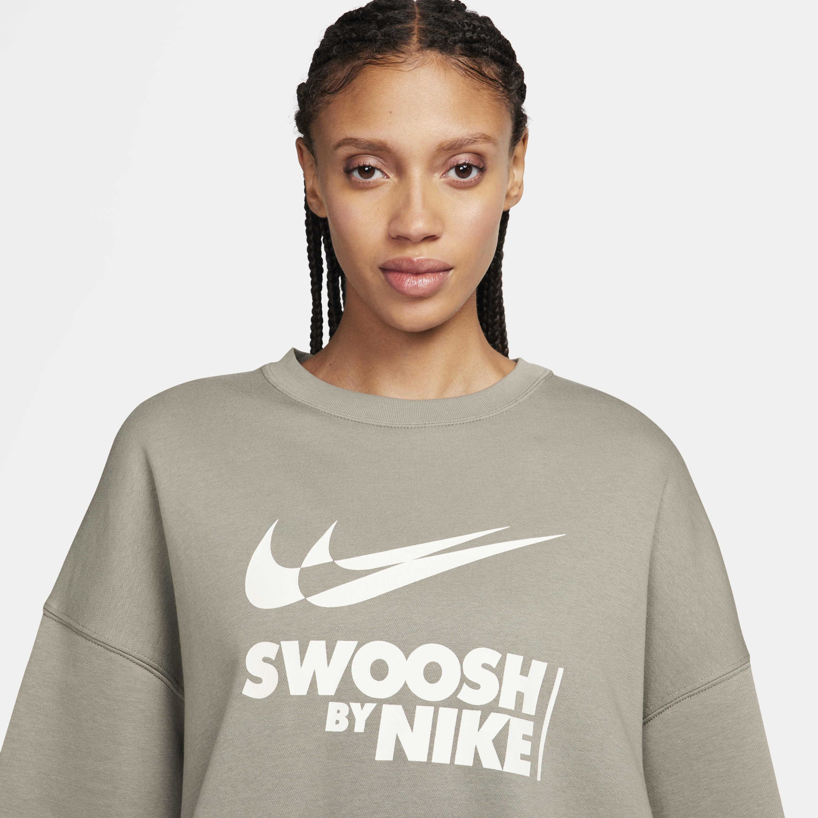 Buy Nike Sportswear Women s Oversized Fleece Crew Neck Sweatshirt Nike Qatar Official