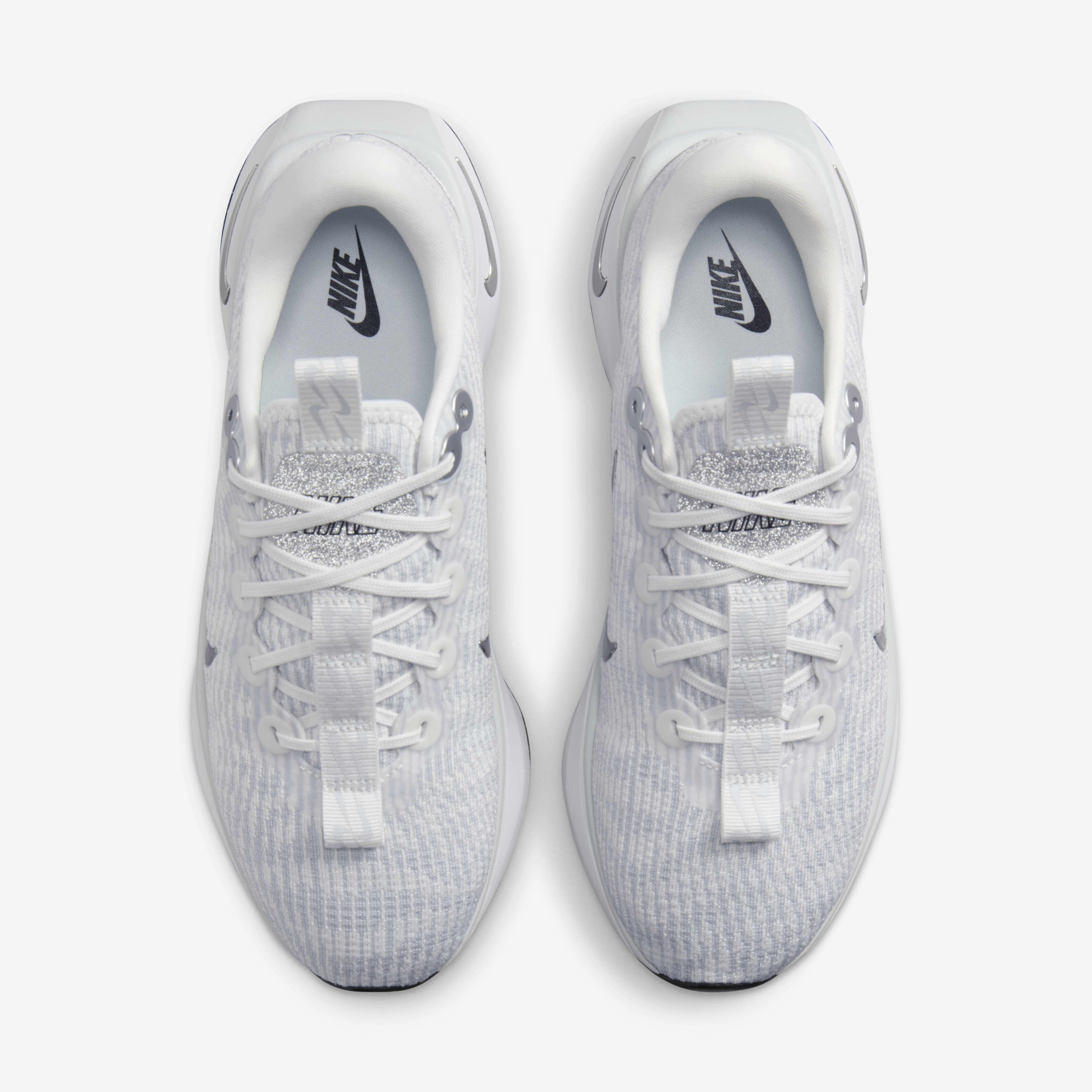 Nike silver glitter shoes top
