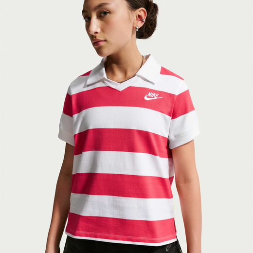 Polos-Nike, Nike Sportswear, Older Kids' (Girls') Short-Sleeve Polo Top
