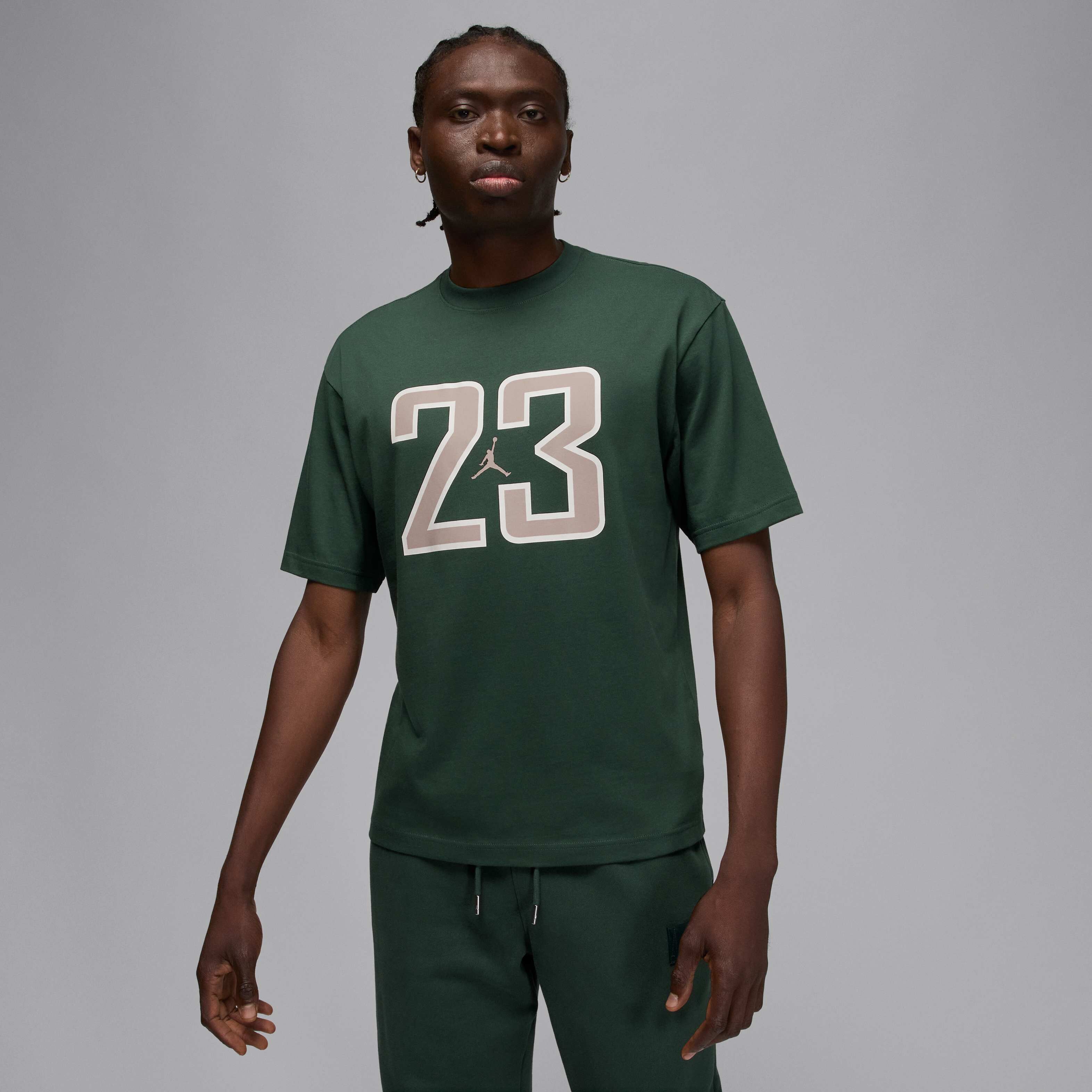 Buy Jordan Brooklyn Men's T-Shirt - Midnight Green/Fossil Stone