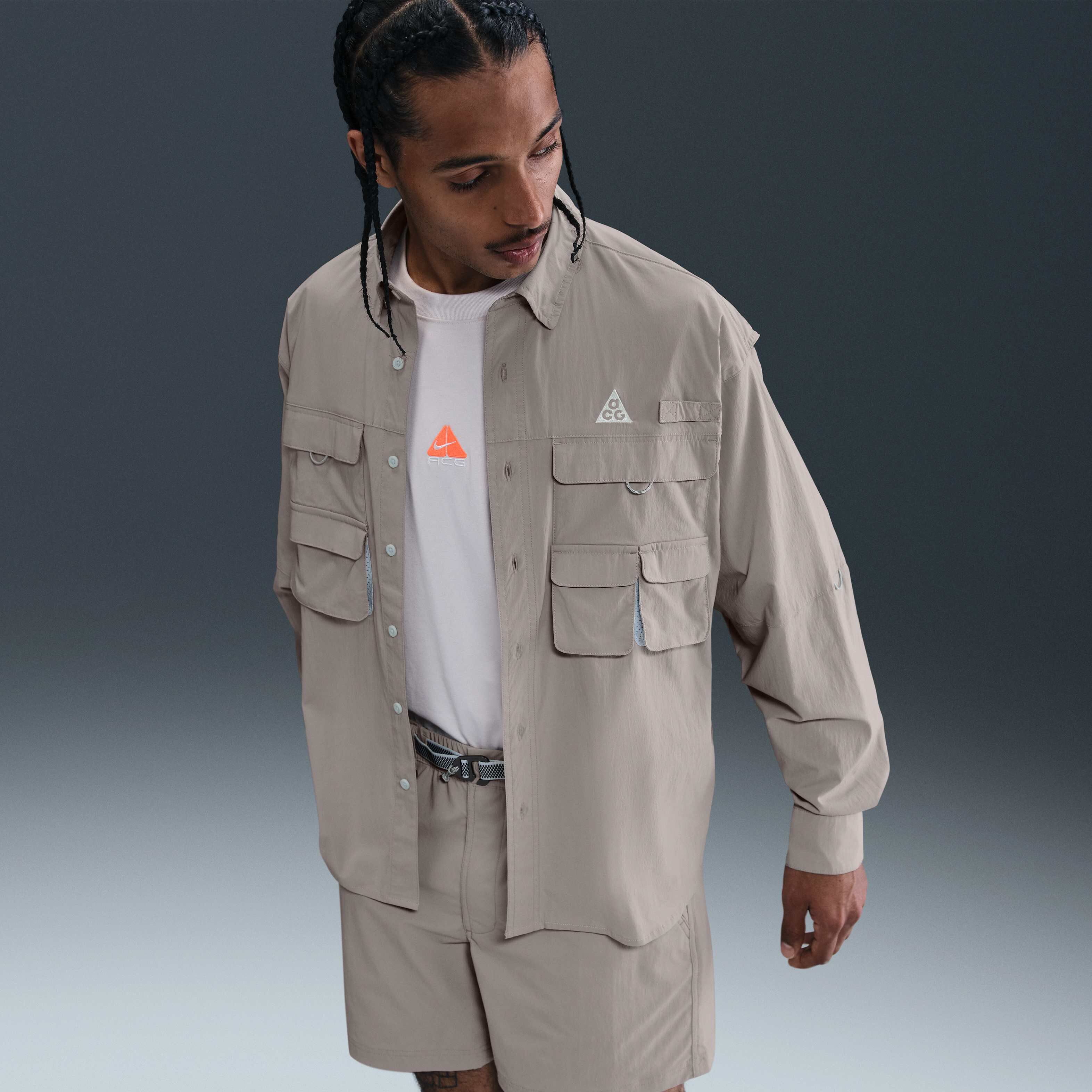 Nike ACG ホワイト ハーフネック ウォームアップウェア Nike ACG ホワイト ハーフネック ウォームアップウェア