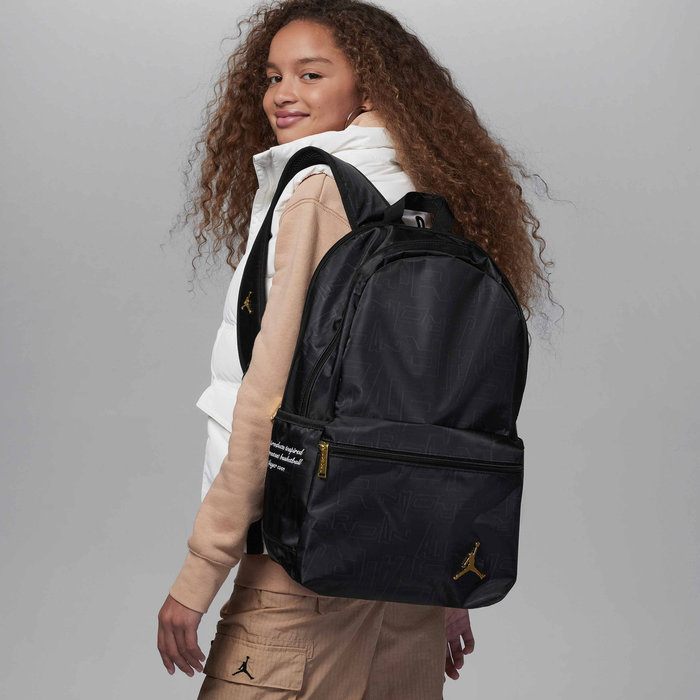 Buy Jordan Black and Gold Backpack Backpack (19L) - Black @ Nike Qatar Buy Jordan Black and Gold Backpack Backpack (19L) - Black @ Nike Qatar
