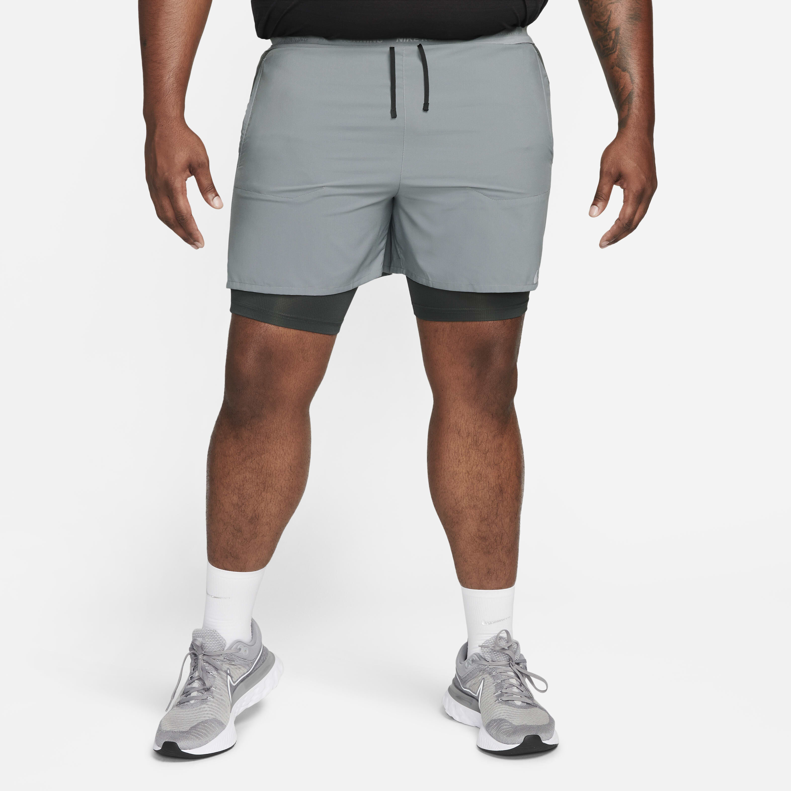 Nike training dry hybrid fleece shorts in grey deals