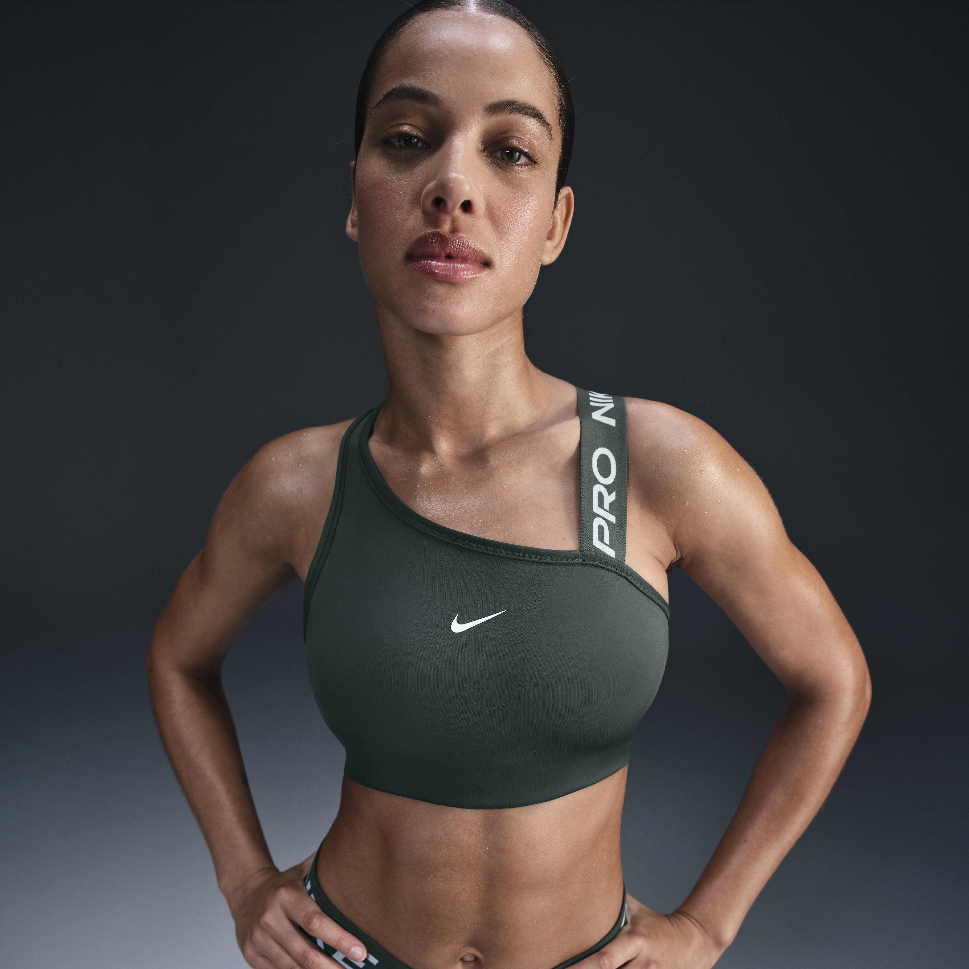 Buy Nike Pro Swoosh Asymmetrical Women s Medium Support Padded Sports Bra Nike Qatar Official