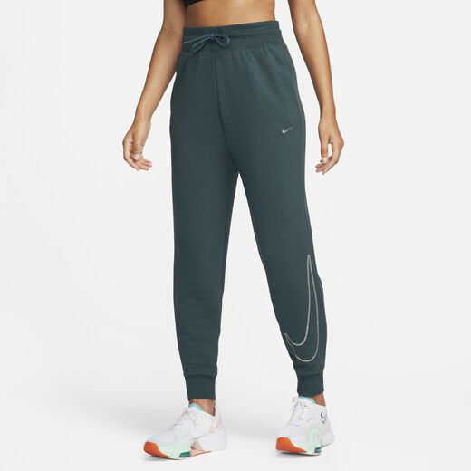knowledge graph language model question answering-Nike, Nike Dri-FIT One, Women's High-Waisted 7/8 French Terry Graphic Trousers