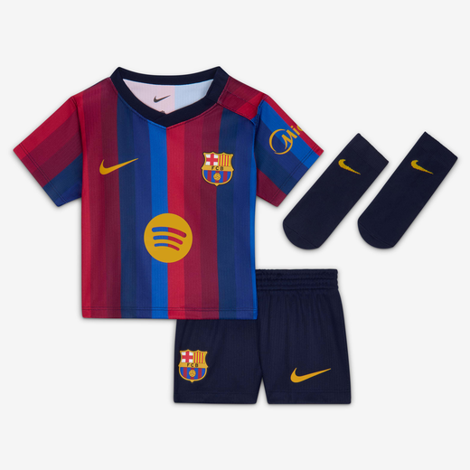 Kids' Clothing-Nike, F.C. Barcelona 2026 Stadium Home, Baby/Toddler Nike Football Replica 3-Piece Kit