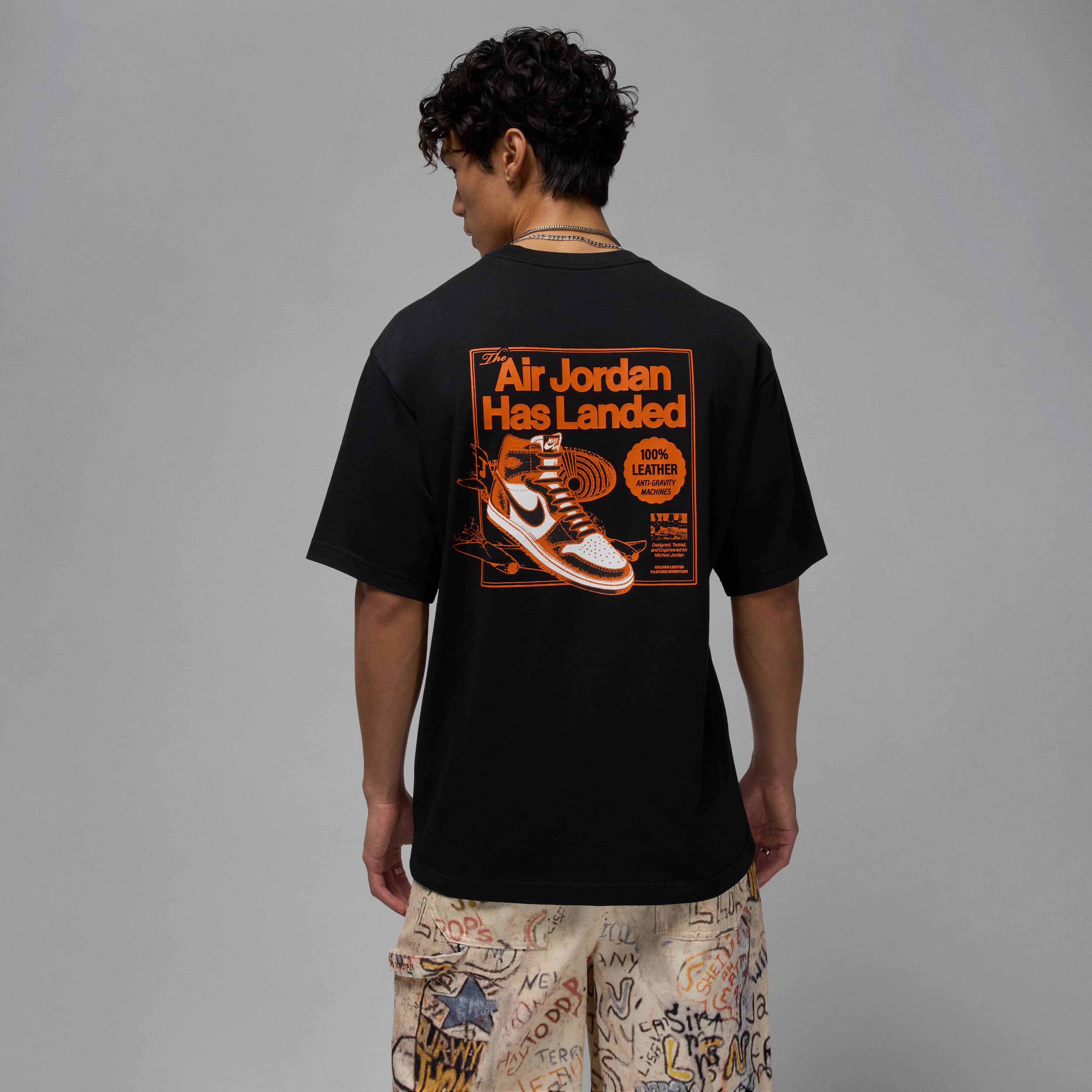 Nike Air Jordan Tシャツ 黒 Air Jordan Colorful Logo Breathable Short Sleeve Black