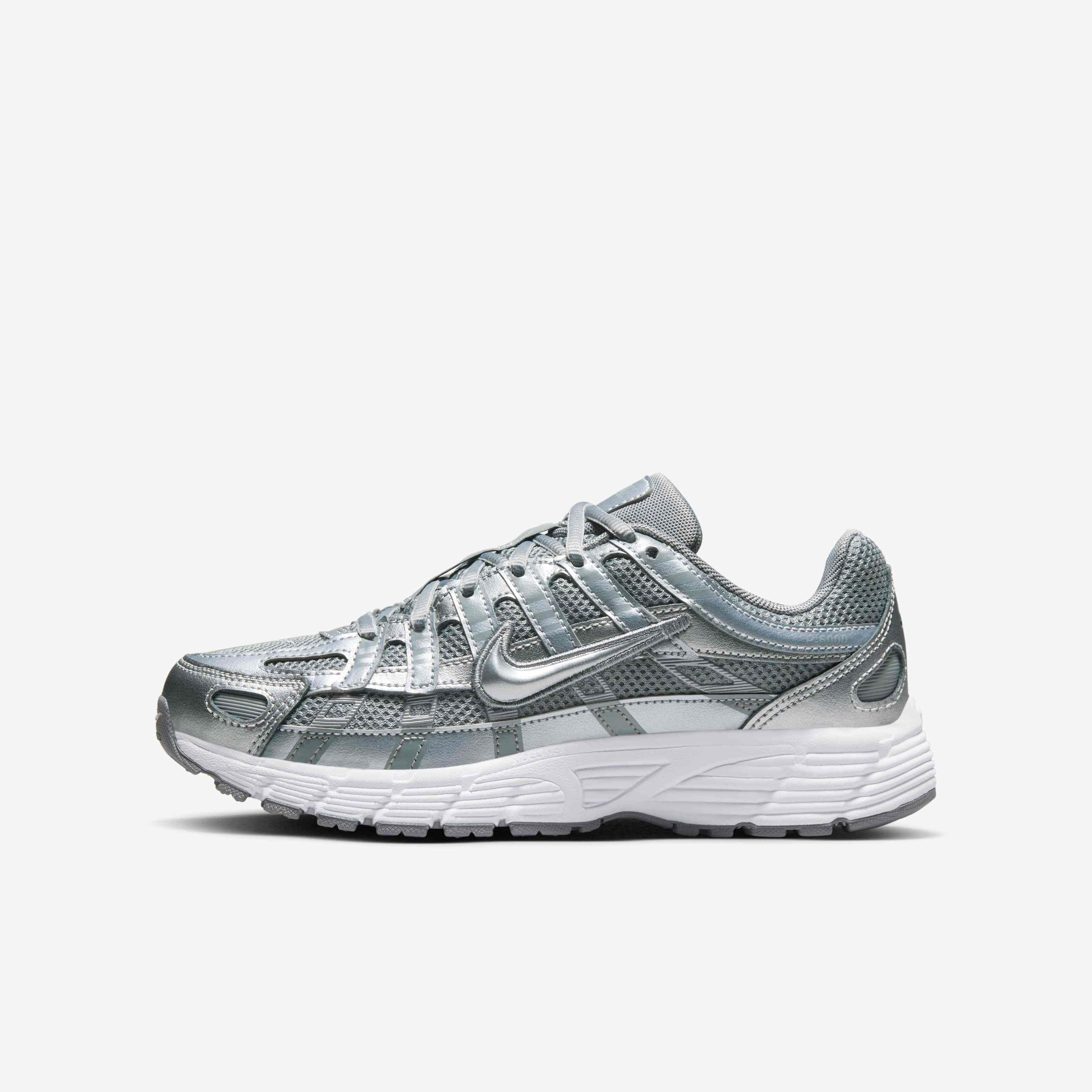 Buy Nike P-6000 Older Kids' Shoes - Metallic Cool Grey/White
