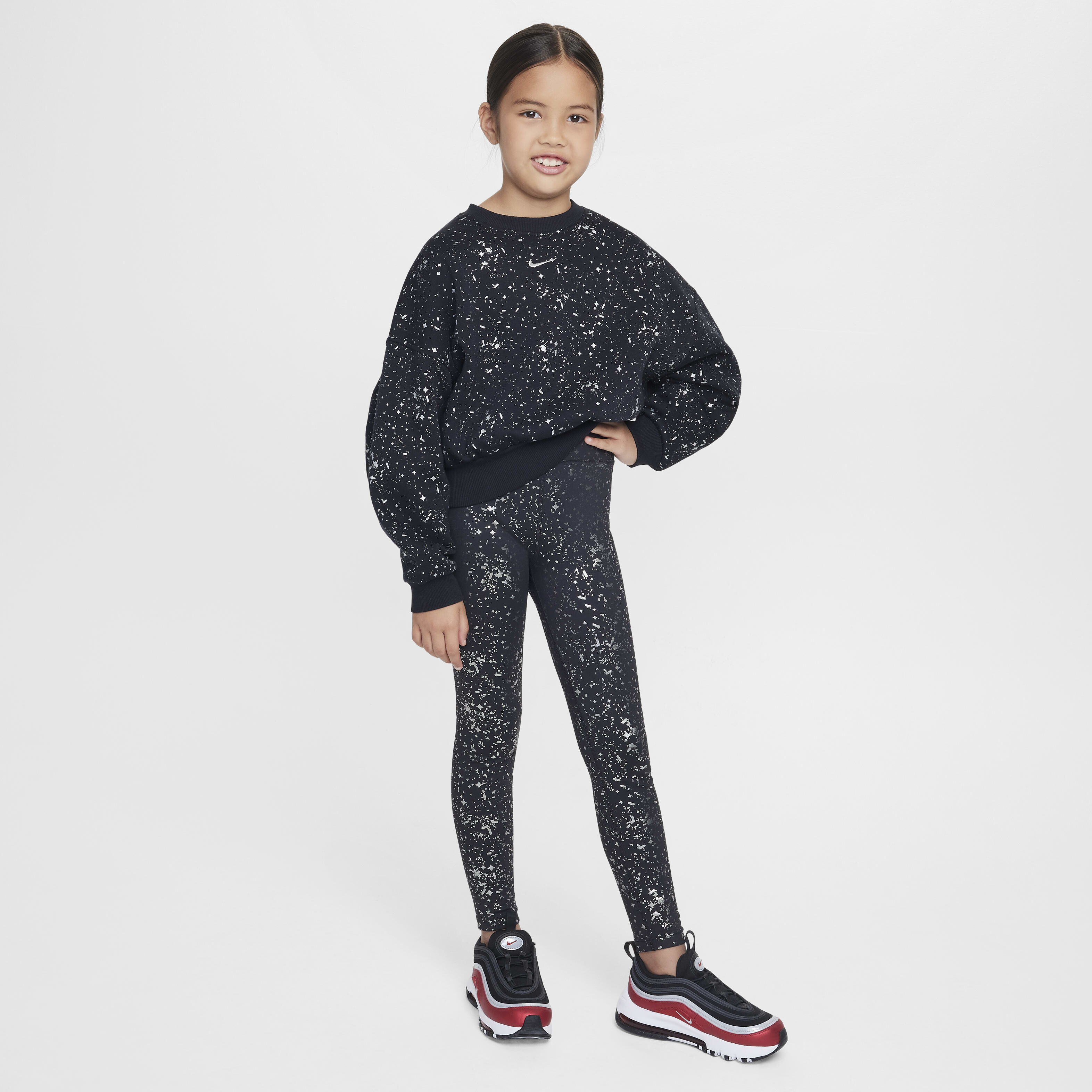 Women's nike sportswear shine fleece crew sweatshirt online