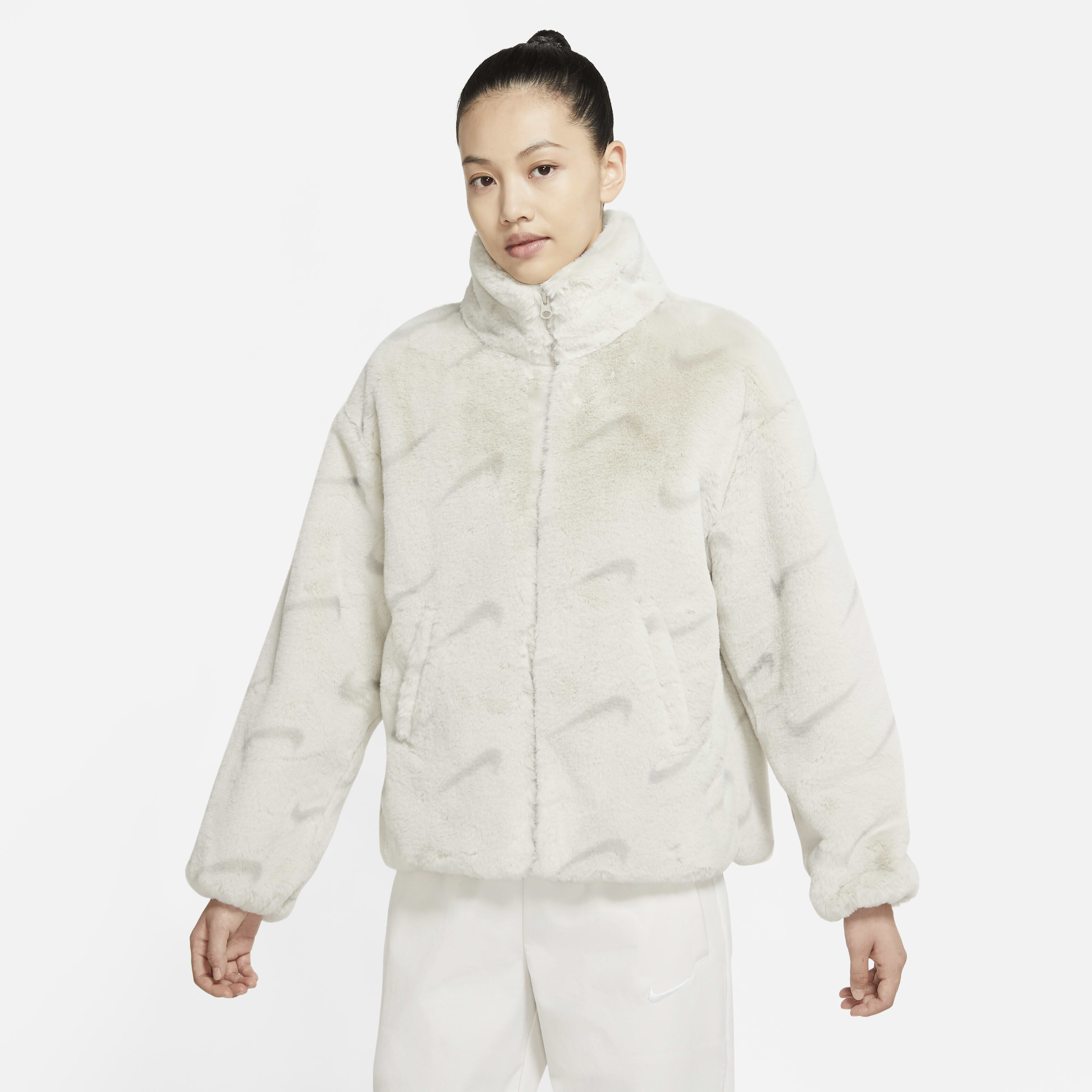 nike coat with fur hood