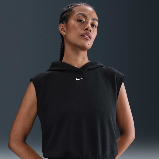 Women's Hoodies-Nike, Nike Sportswear Chill Terry, Women's French Terry Sleeveless Cropped Hoodie