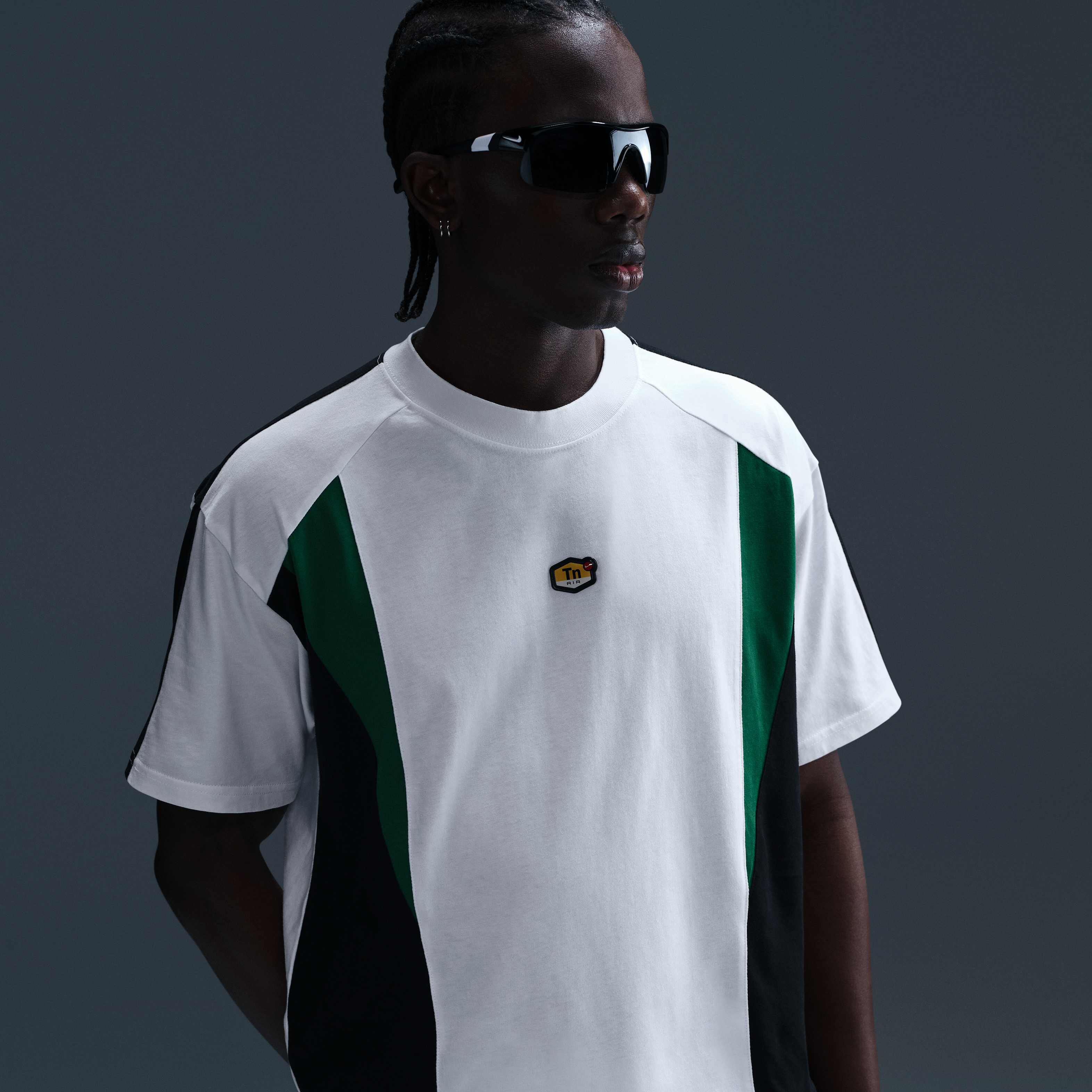 green and white nike t shirt