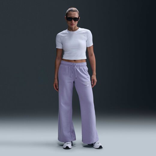 Tracksuits-Nike, Nike Sportswear Club Fleece, Women's Mid-Rise Wide-Leg Graphic Trousers Tracksuits-Nike, Nike Sportswear Club Fleece, Women's Mid-Rise Wide-Leg Graphic Trousers