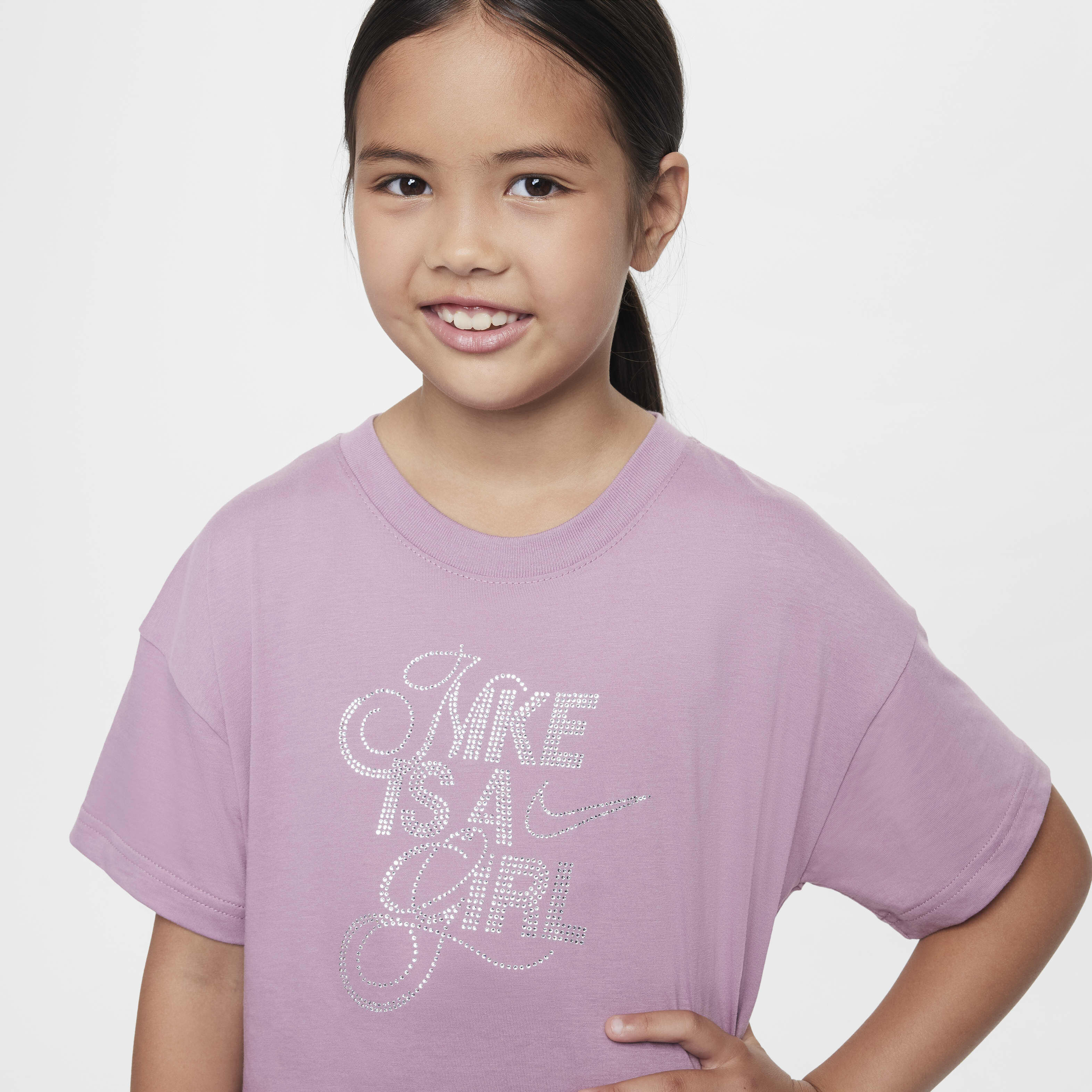 Buy Nike Sportswear Older Kids' (Girls') T-Shirt - Plum Dust