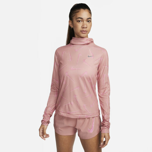 Hoodies & Sweatshirts-Nike, Nike Swoosh, Women's Hooded Printed Running Jacket