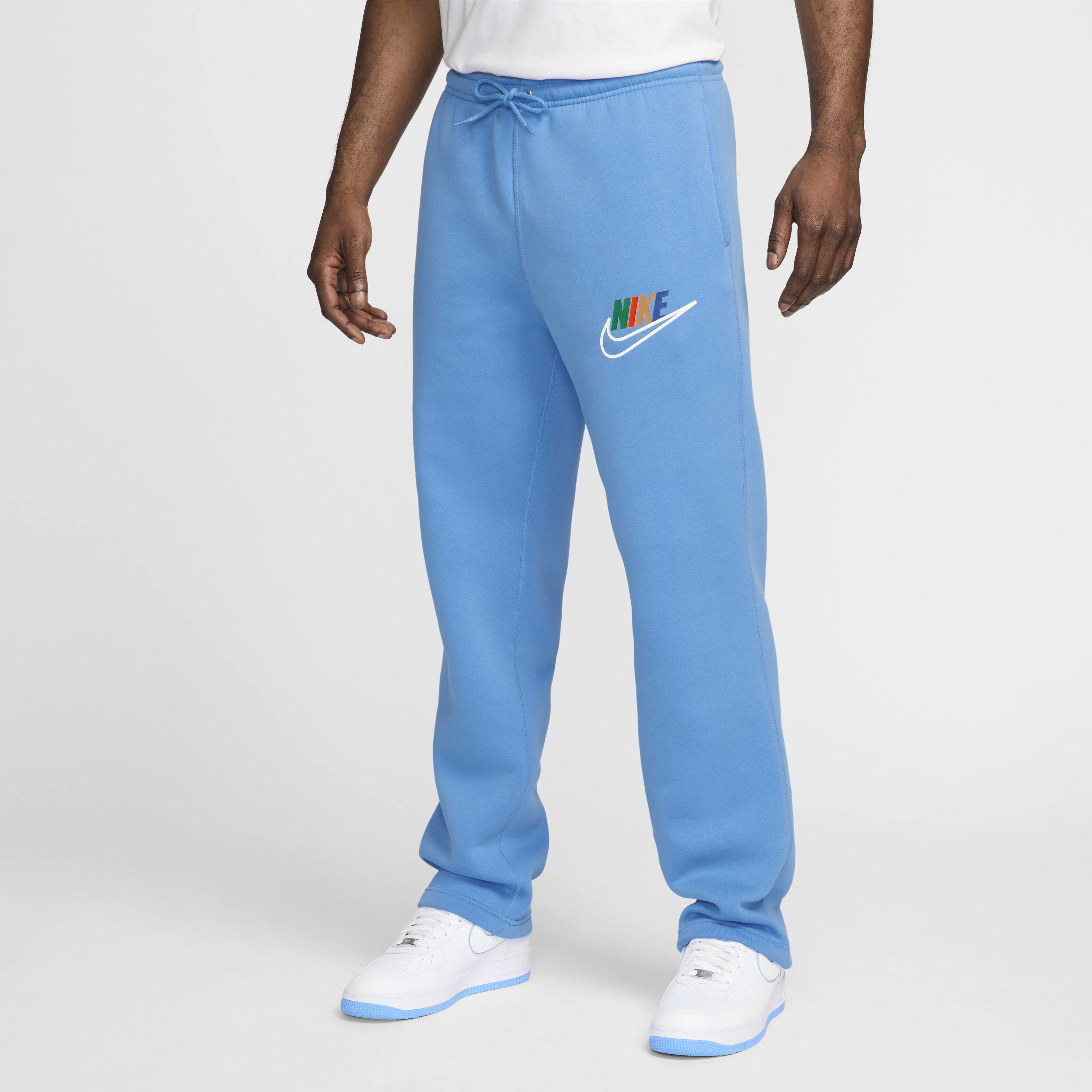 Buy Nike Club Fleece Men s Open Hem Fleece Trousers Nike Qatar Official