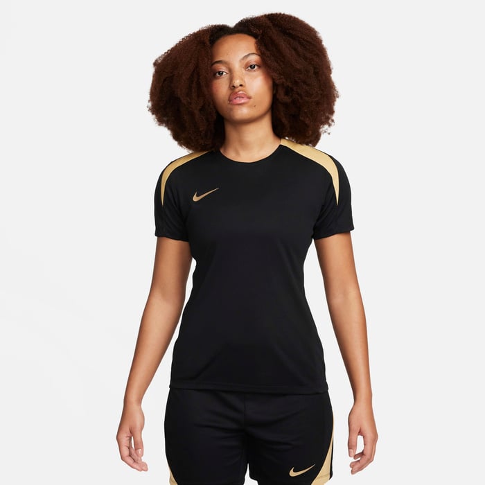 Buy Nike Strike Women's Dri-FIT Short-Sleeve Football Top - Black/Jersey Gold/Metallic Gold @ Nike Qatar Buy Nike Strike Women's Dri-FIT Short-Sleeve Football Top - Black/Jersey Gold/Metallic Gold @ Nike Qatar
