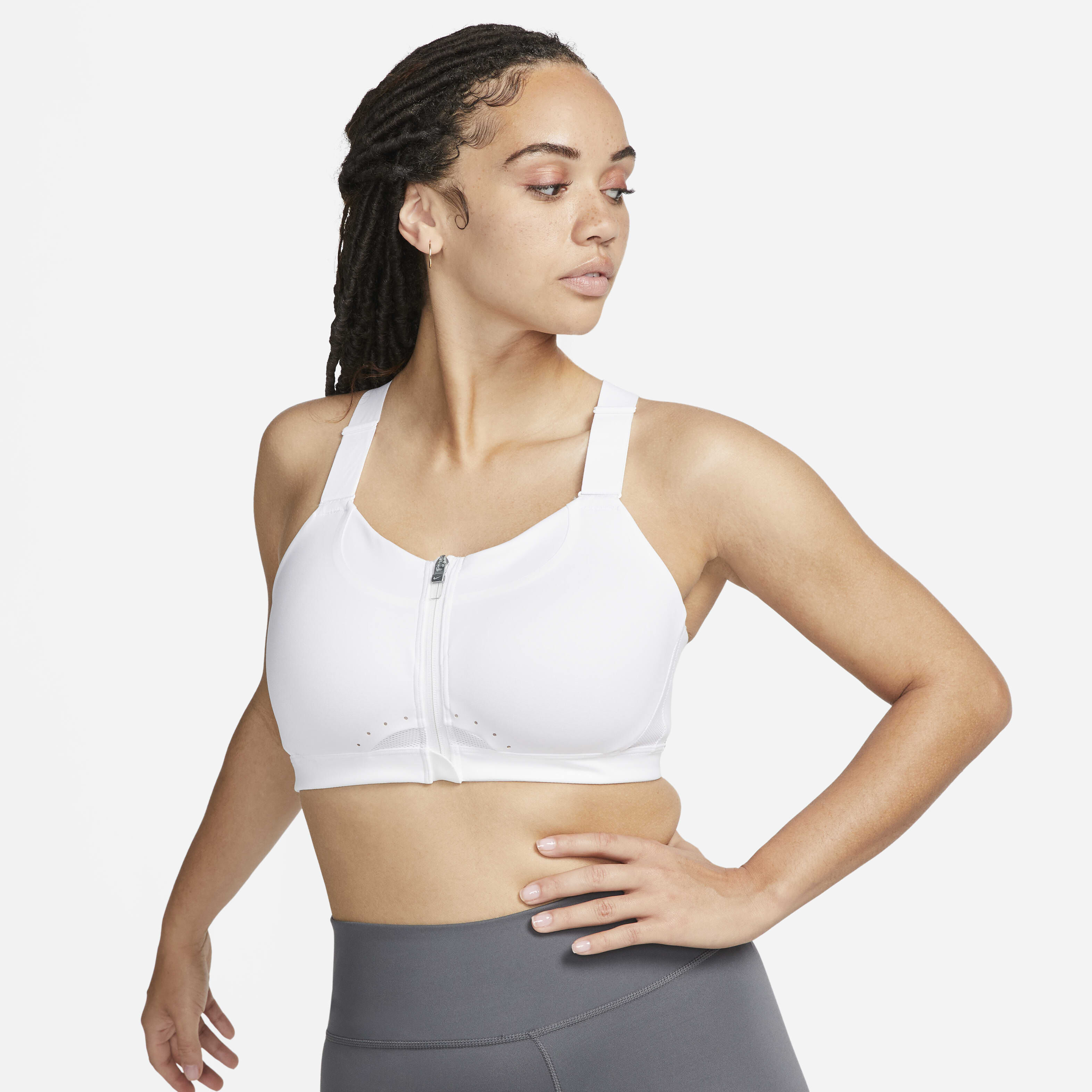 Buy Nike Alpha Women s High Support Padded Zip Front Sports Bra Nike Qatar Official