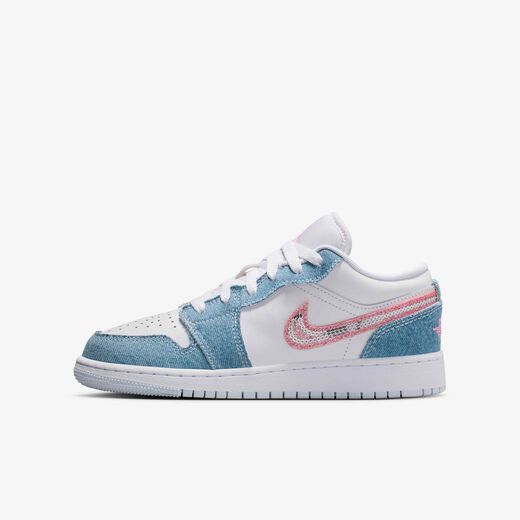 جديد الأطفال-جوردن, Air Jordan 1 Low 'Denim Sequin', حذاء للأطفال الكبار