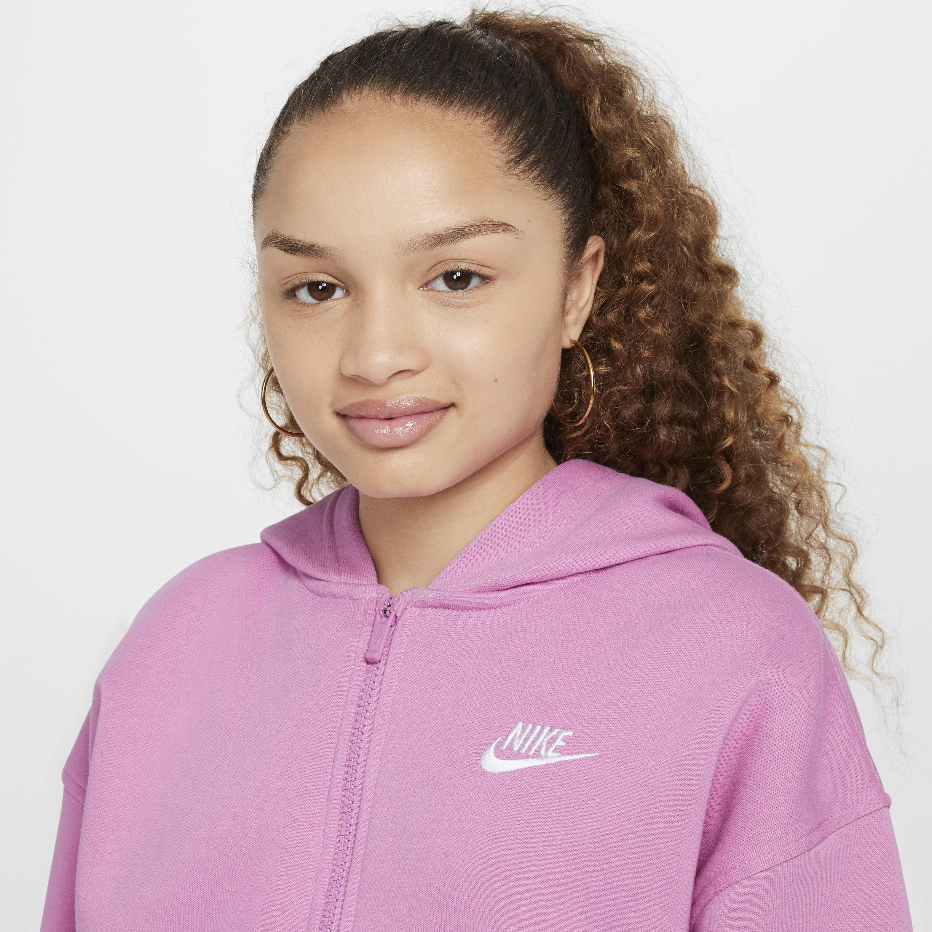 Buy Nike Sportswear Club Fleece Older Kids Oversized Full Zip Hoodie Nike Qatar Official