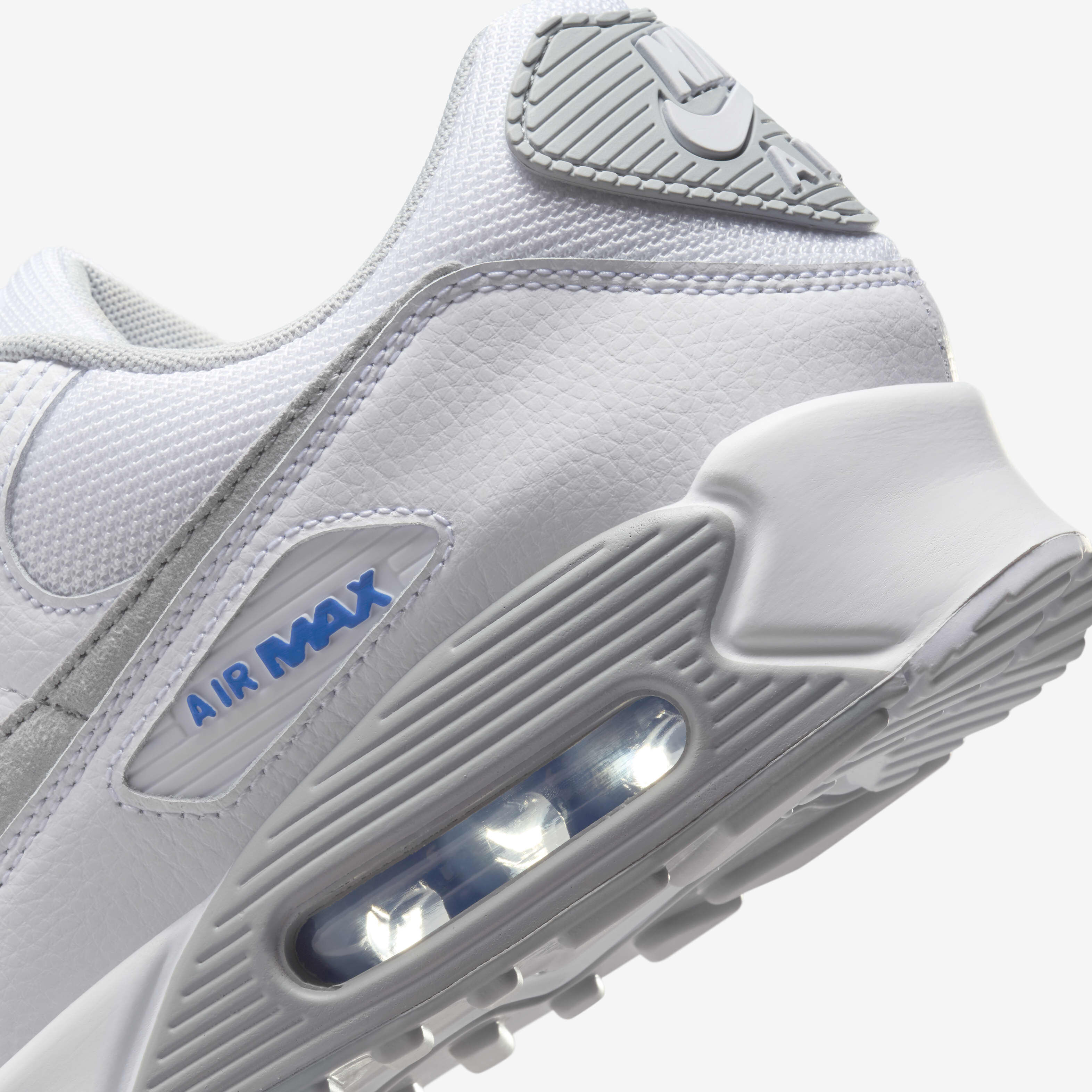 nike air max 90 white grey blue