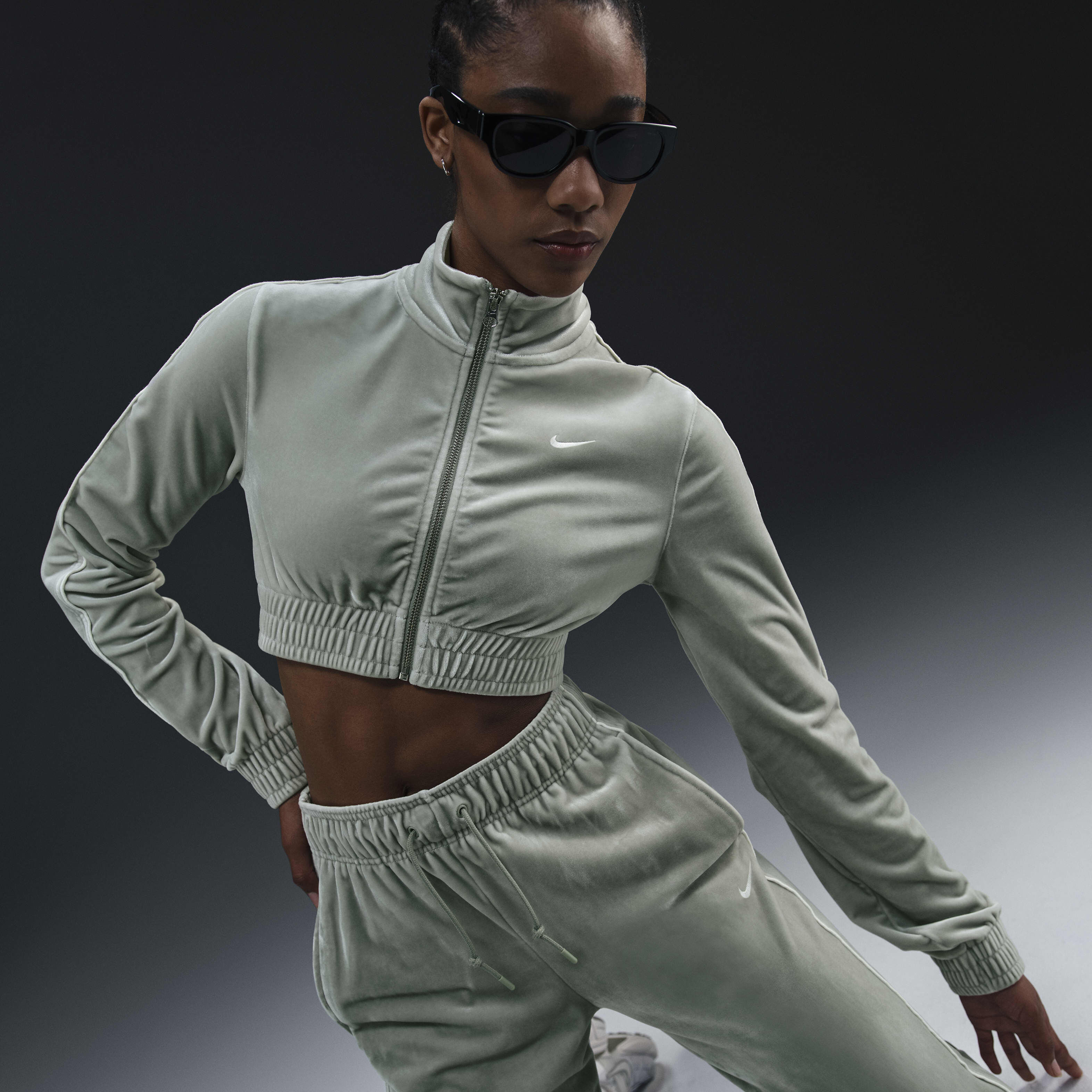 Nike velour tracksuit womens outlet