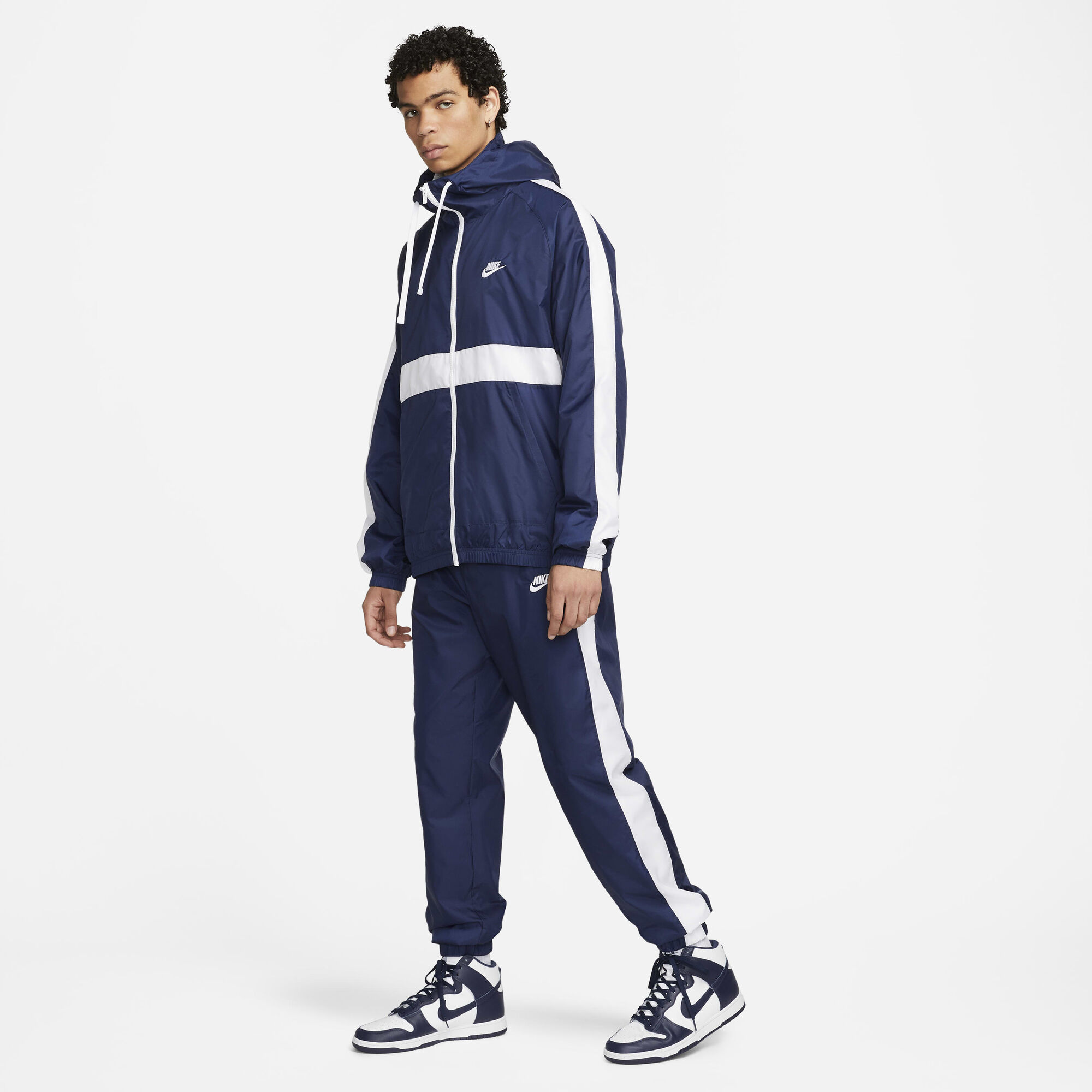 Buy Nike Sportswear Men's Hooded Woven Tracksuit Midnight Navy