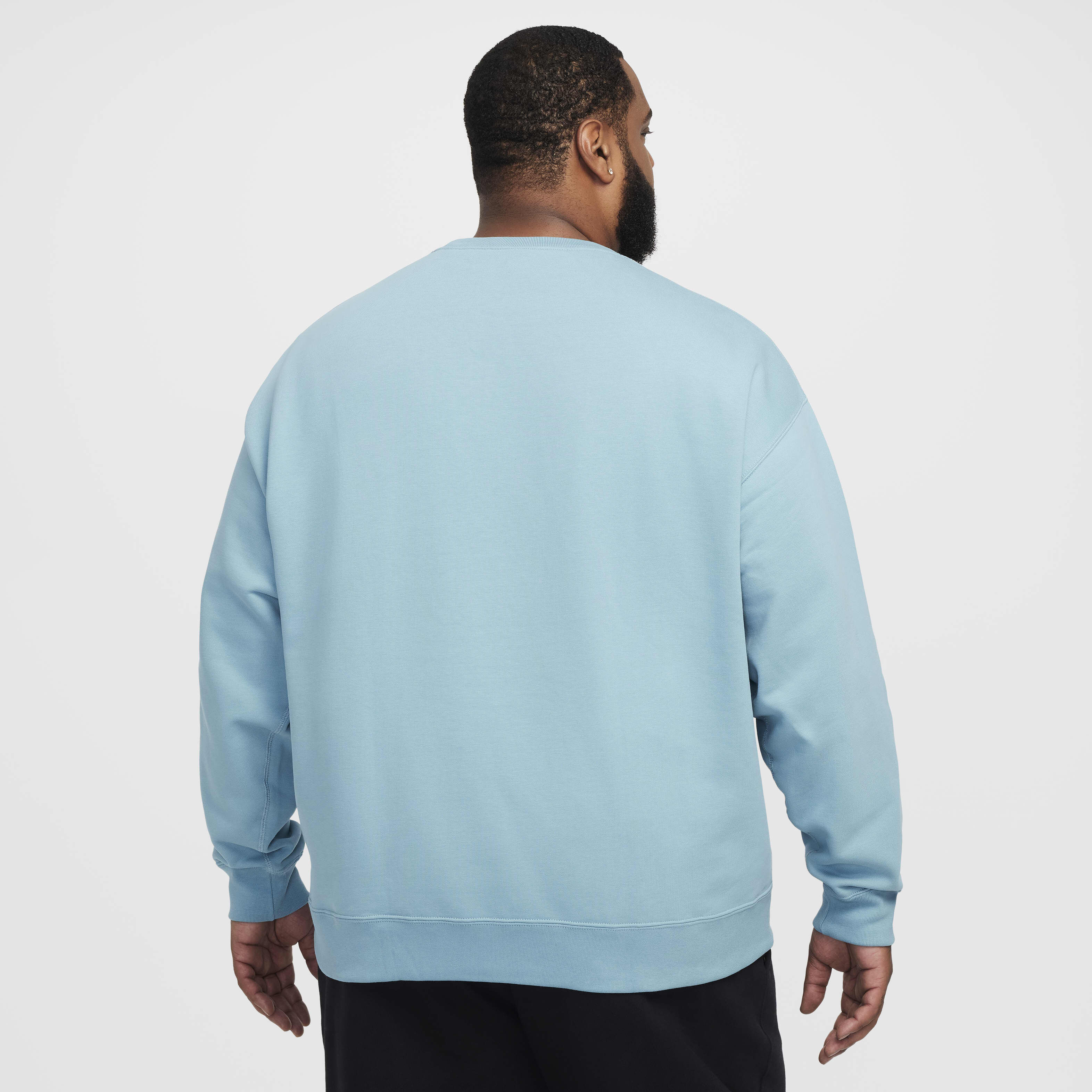 Nike club swoosh crew sweatshirt navy shop