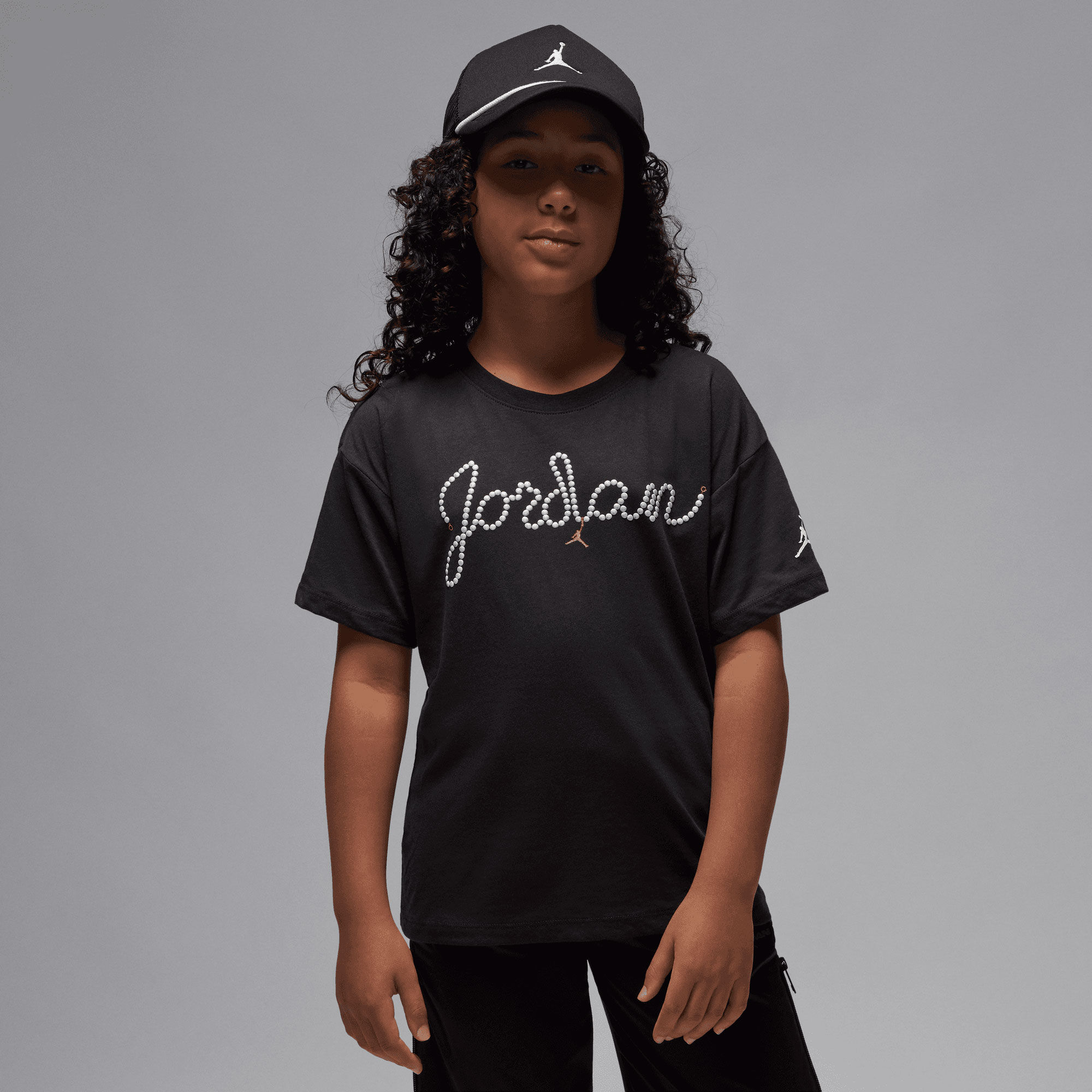 Buy Jordan Big Kids' Pearl T-Shirt Off Noir Nike Qatar Official
