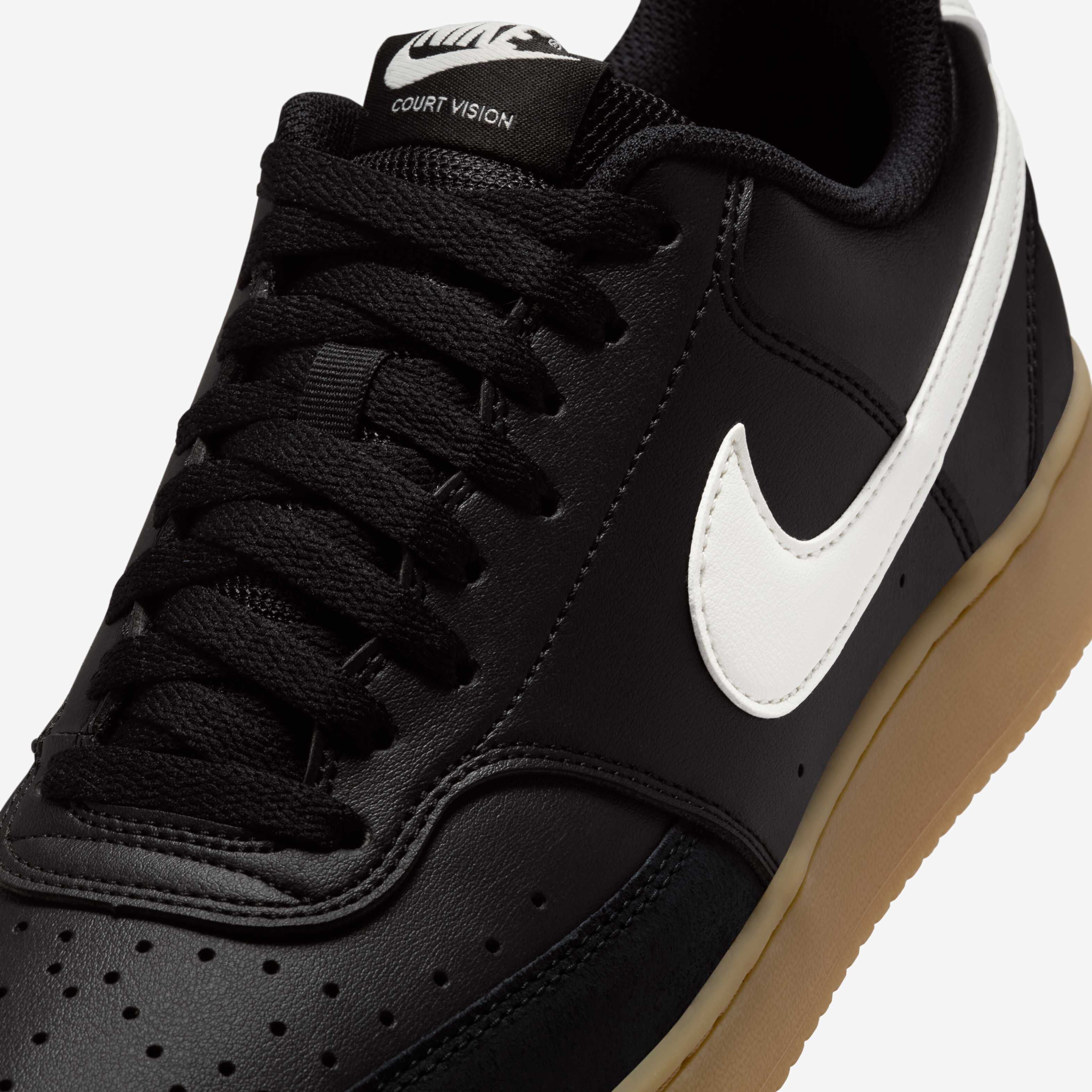 Buy Nike Court Vision Low Men's Shoes - Black/Gum Light Brown/Sail