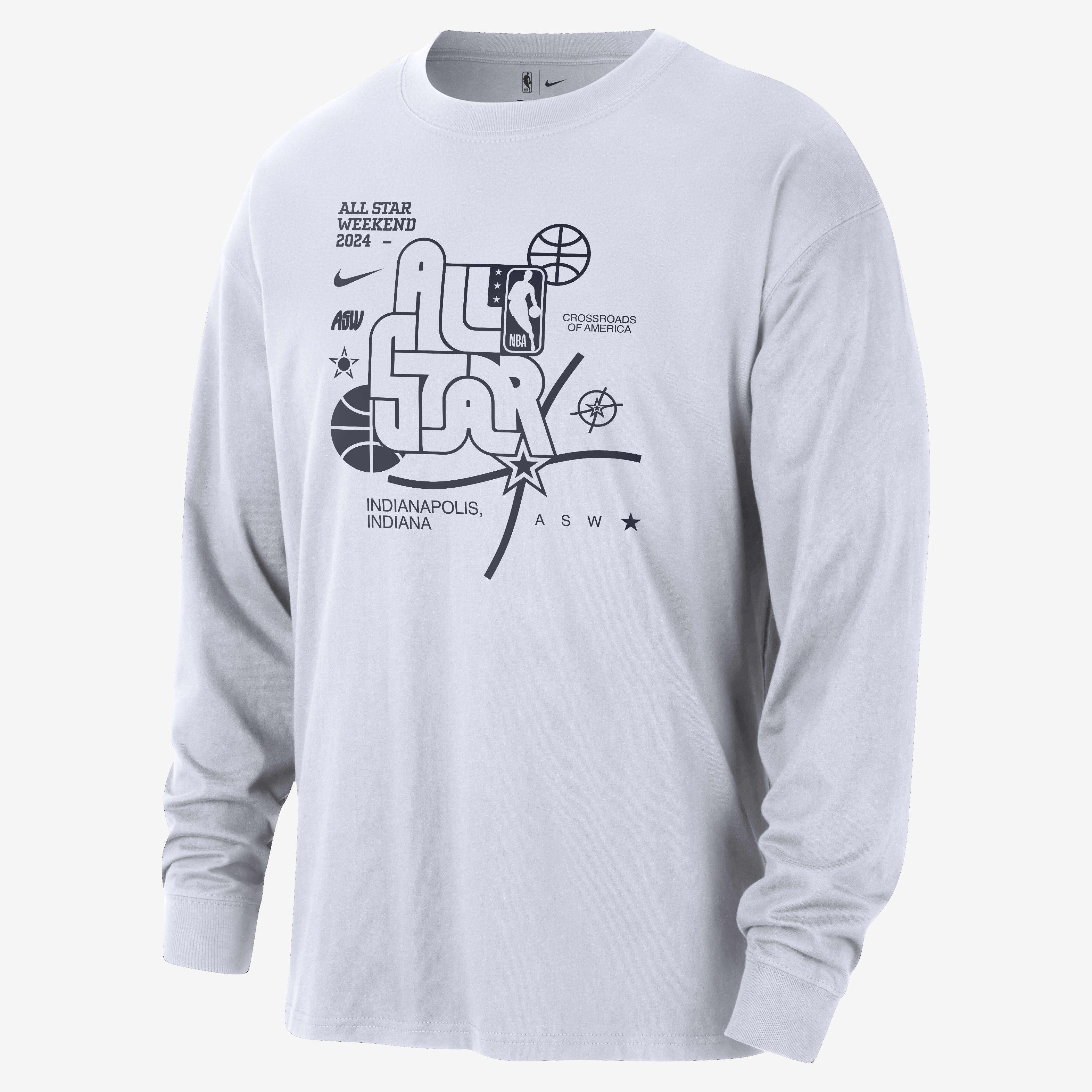 Buy 2024 NBA All-Star Weekend Men's Nike NBA Max90 Long-Sleeve T