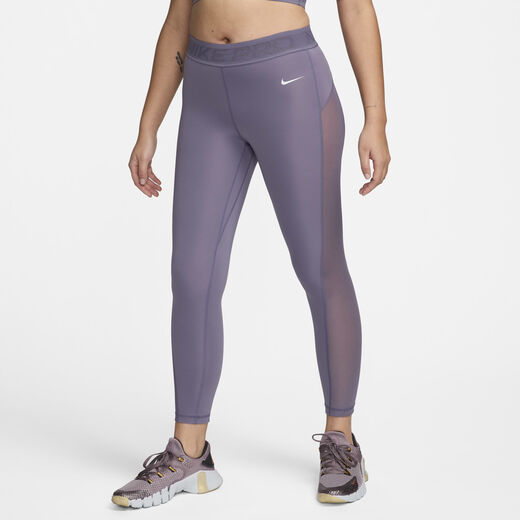 The Lilac Look-Nike, Nike Pro, Women's Mid-Rise 7/8 Mesh-Panelled Leggings