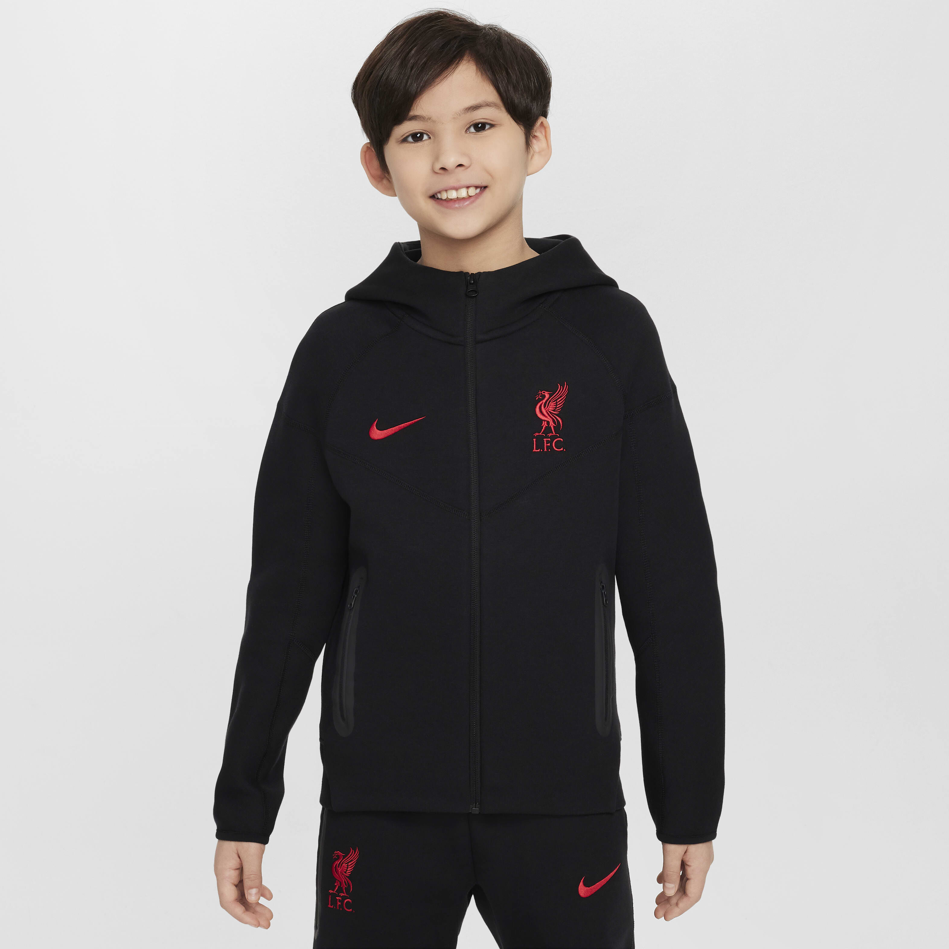 Buy Liverpool F.C. Tech Fleece Older Kids Boys Nike Football Full Zip Hoodie Nike Qatar Official