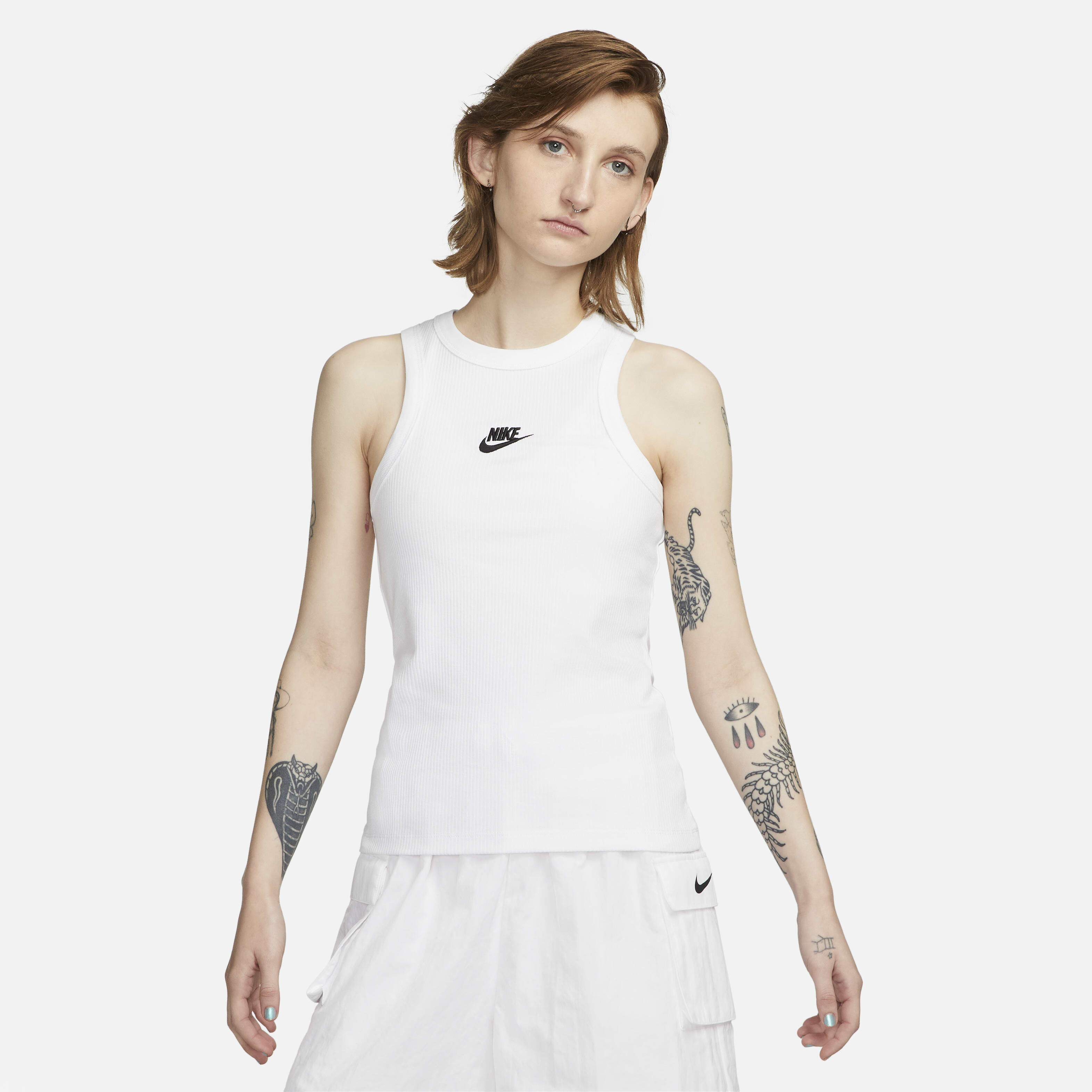 Buy Nike Sportswear Women's Ribbed Tank - White @ Nike Qatar