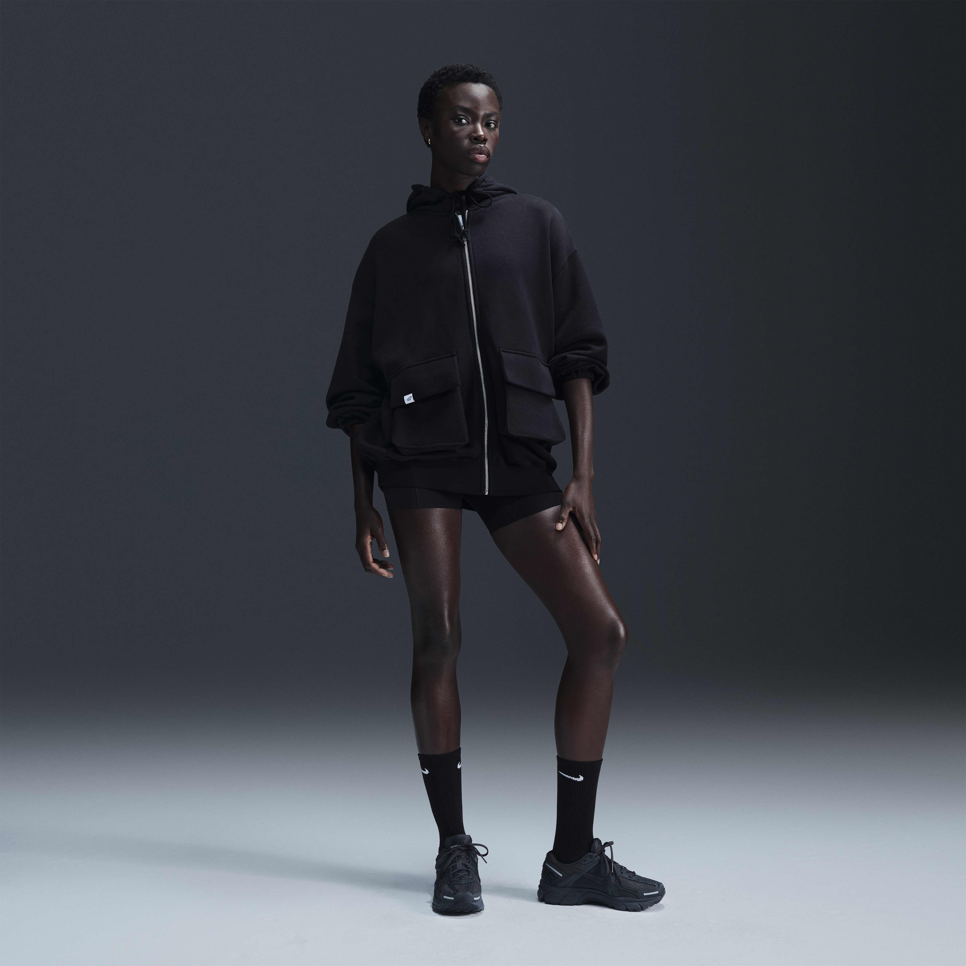 Buy Nike Sportswear Women s Oversized Full Zip French Terry Hoodie Nike Qatar Official