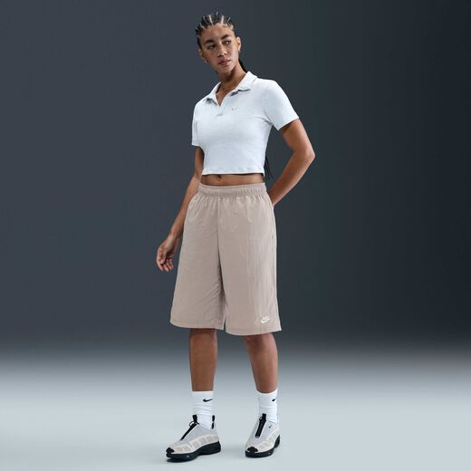 Women's Shorts-Nike, Nike Sportswear, Women's Mid-Rise Loose Knee-Length Shorts